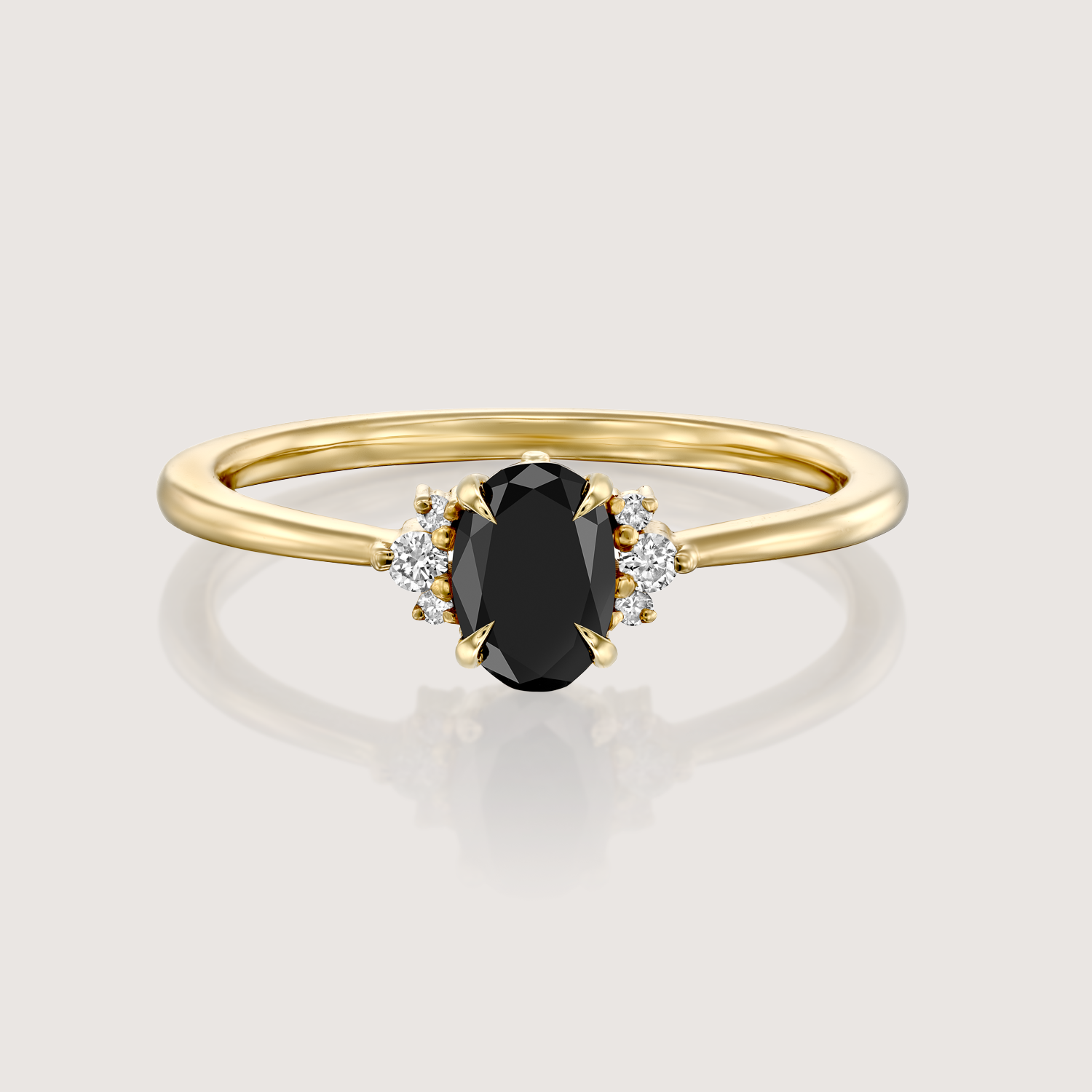 Ella Ring Black and White Diamonds