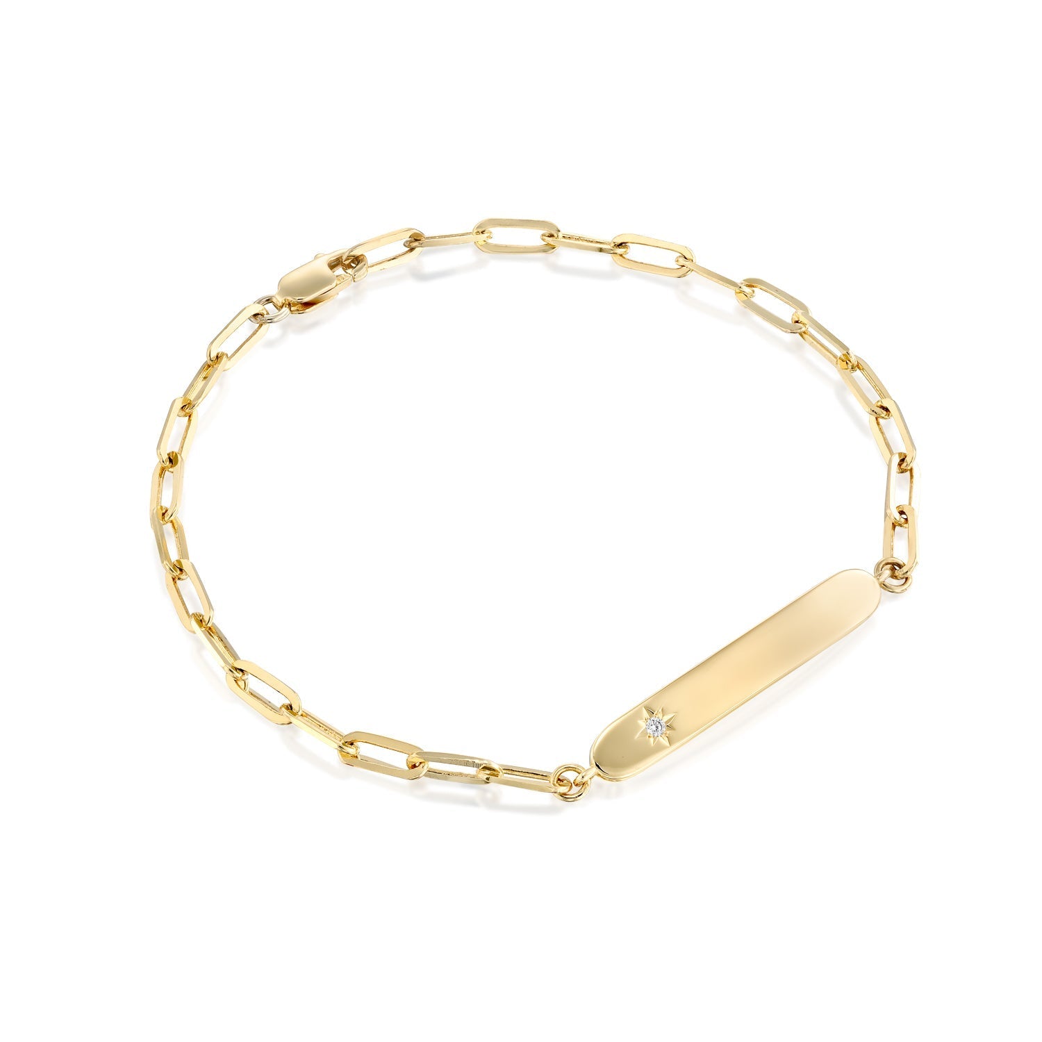 Florence Bracelet With Star setting and Staple chain