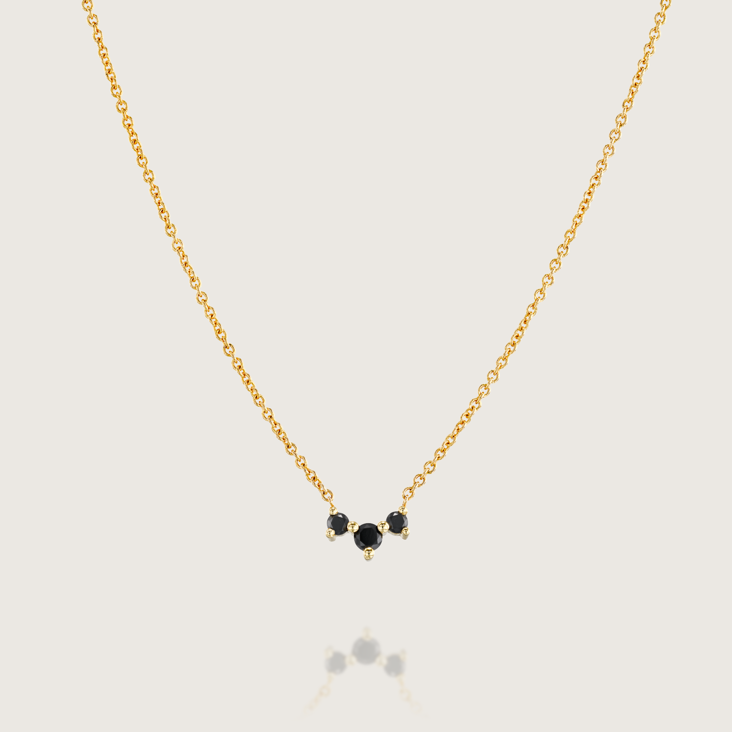 Frida Necklace with Black Diamonds