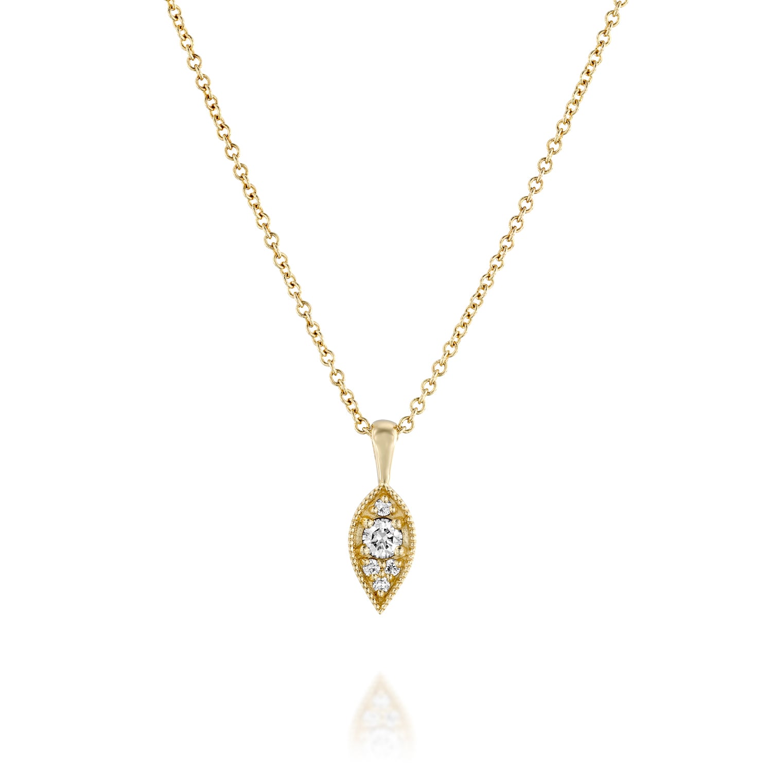 Jane Gold Necklace White Diamonds