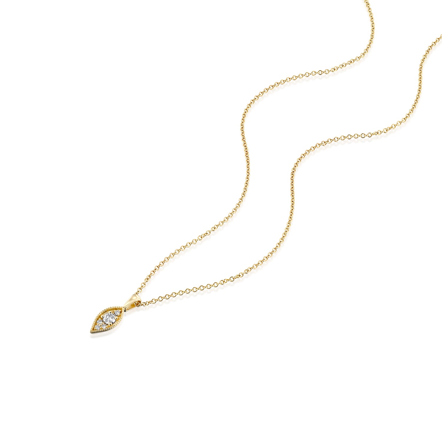 Jane Gold Necklace White Diamonds