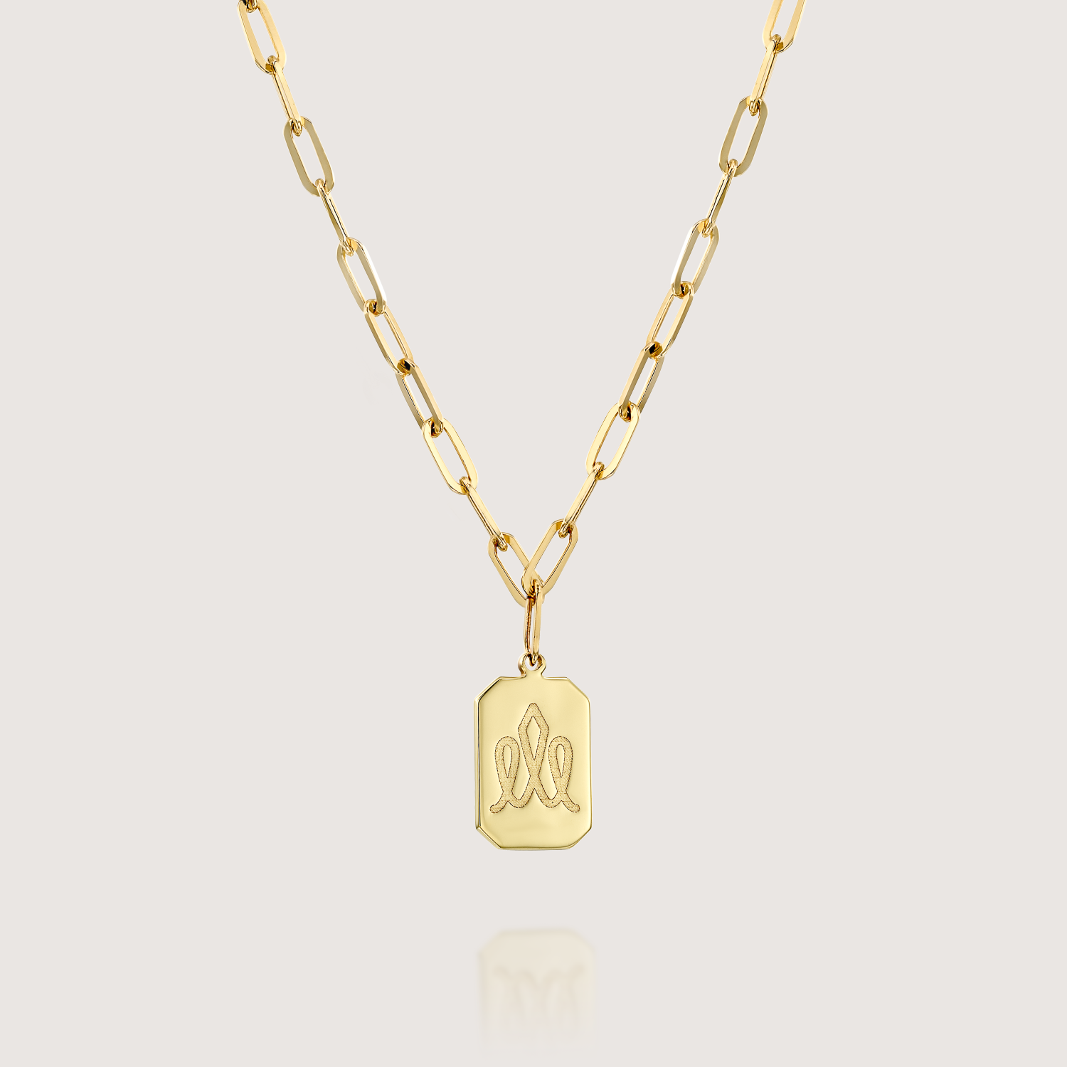 Tag Necklace with Engraving