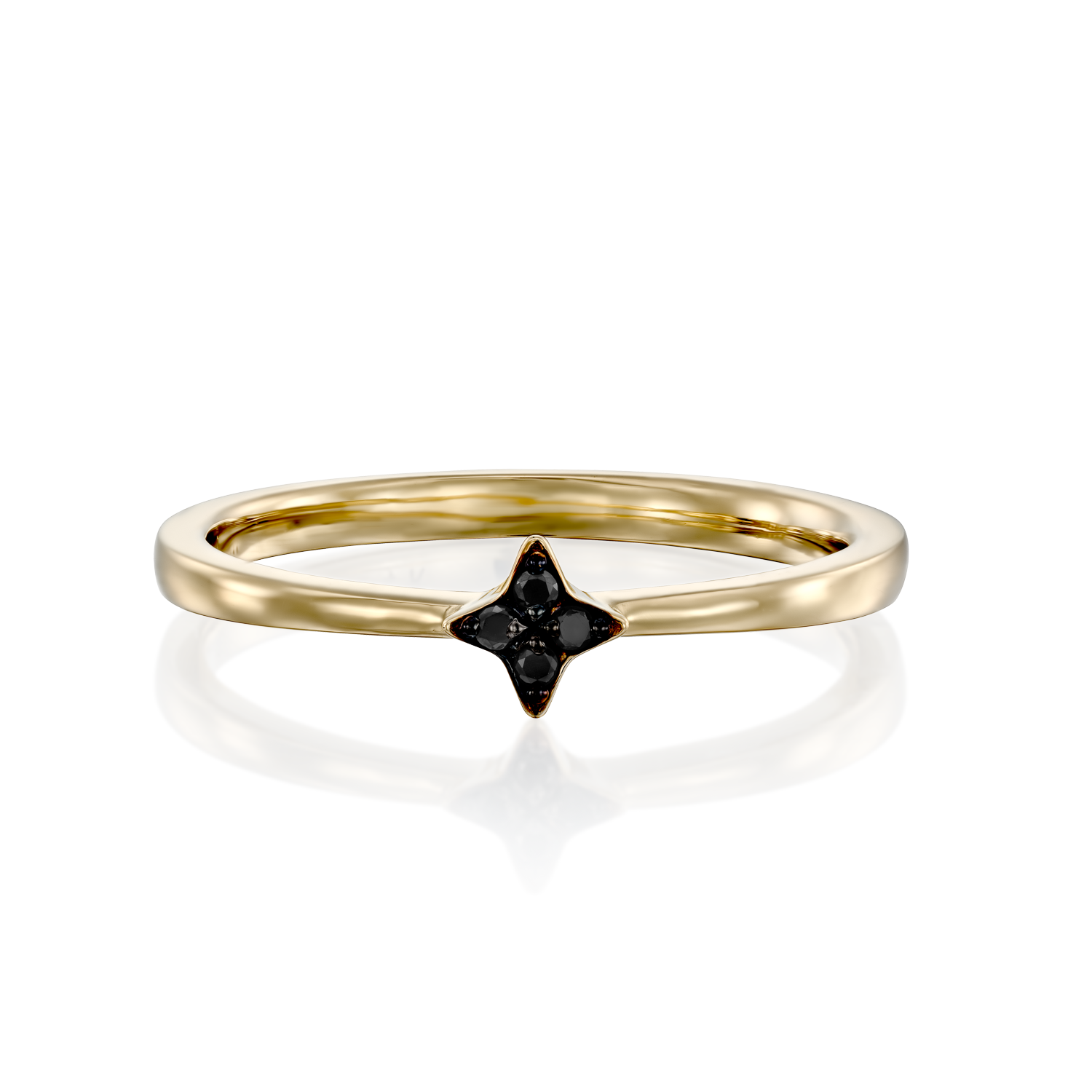 Mars Ring With Black Diamonds