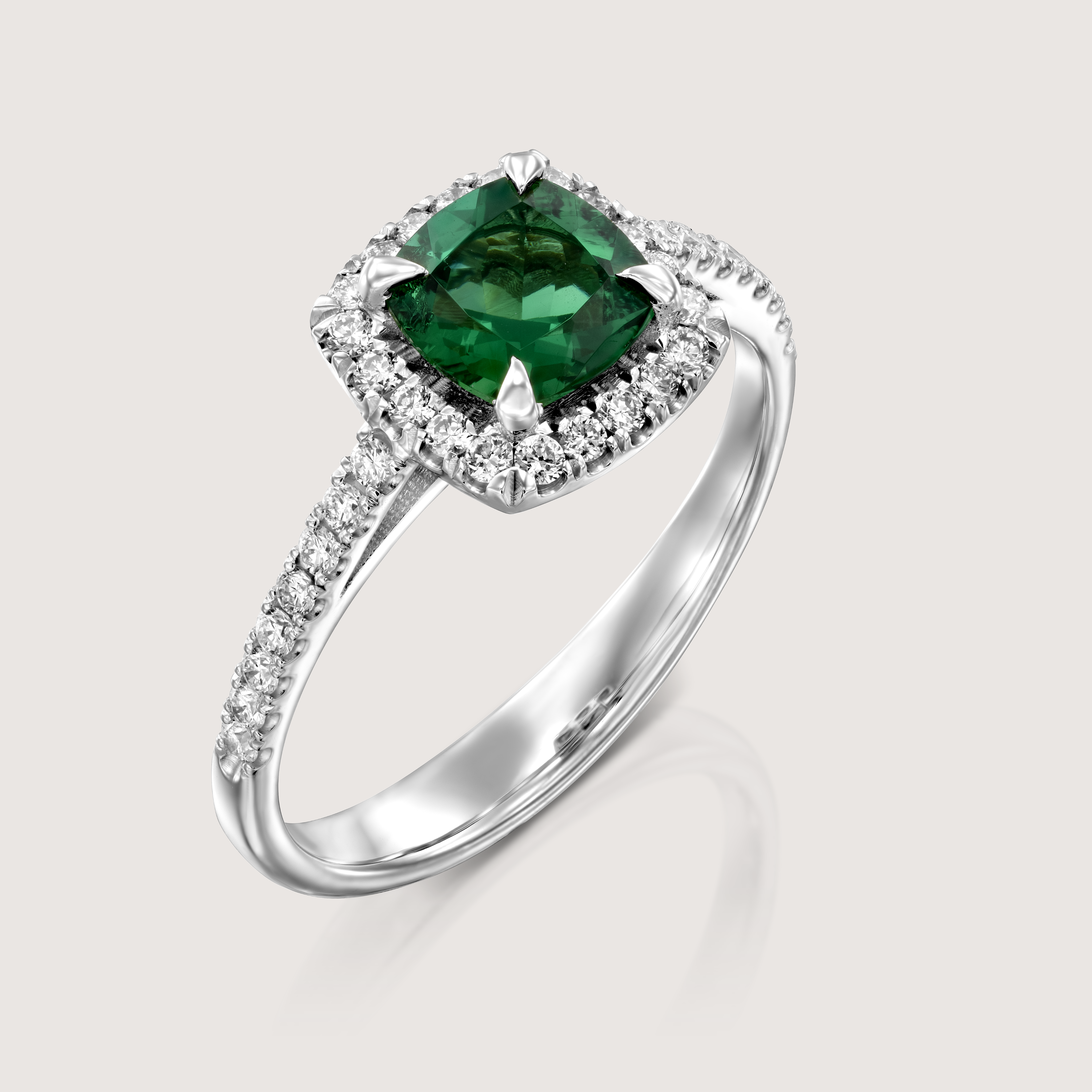 Rachel Ring With Emerald and Diamonds