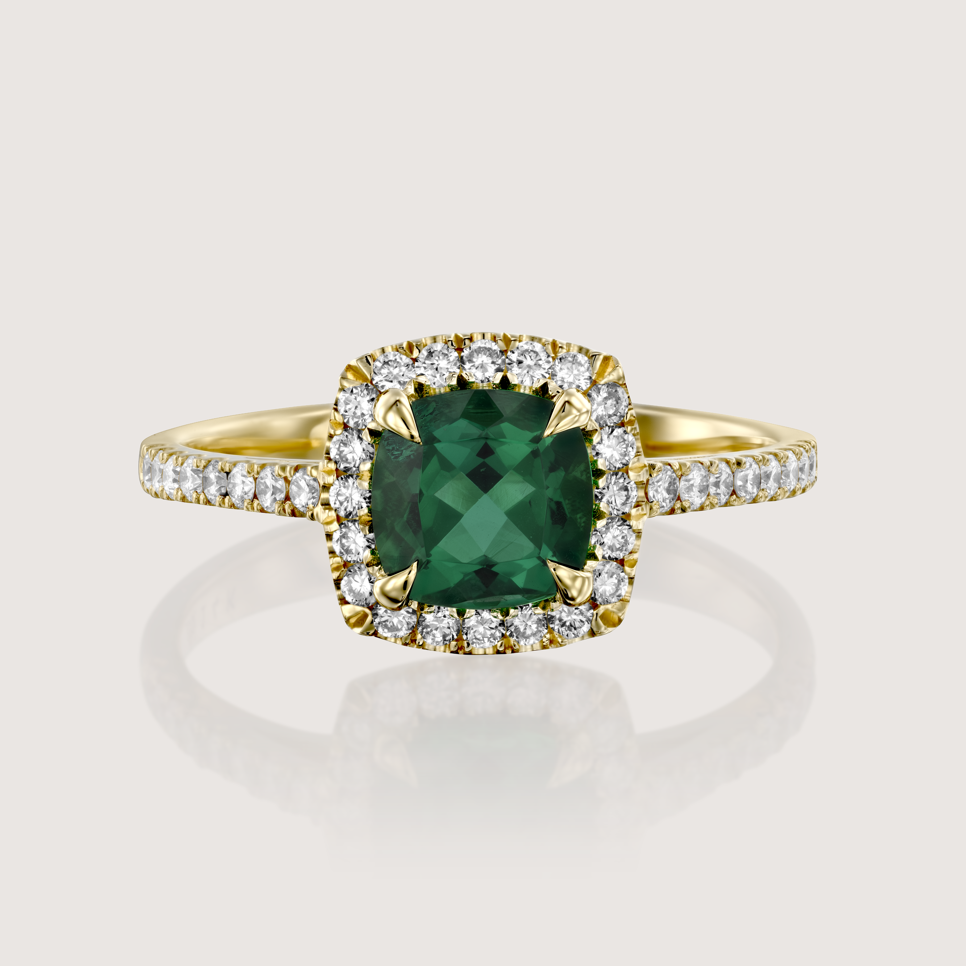 Rachel Ring With Emerald and Diamonds
