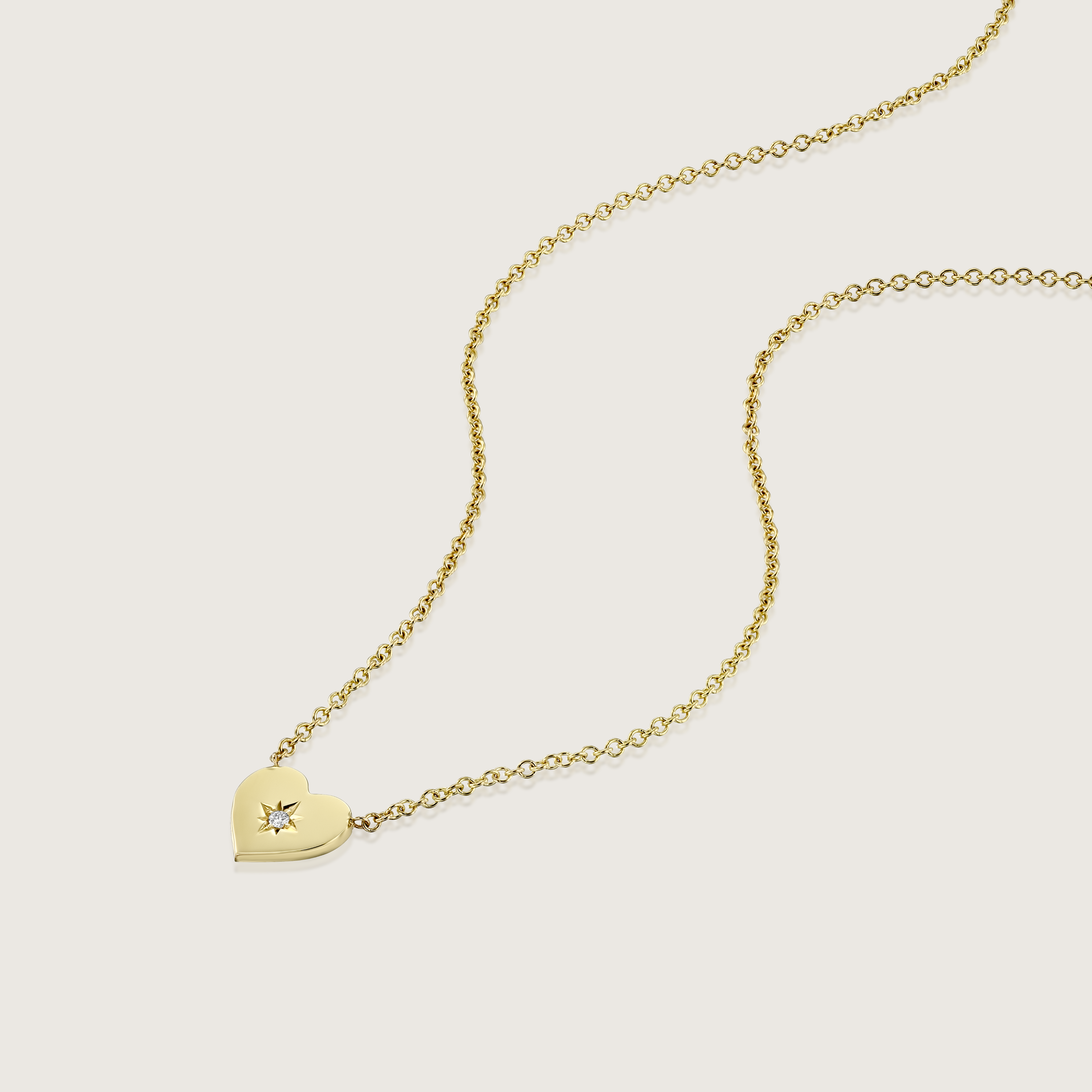 Heart Necklace White Diamond