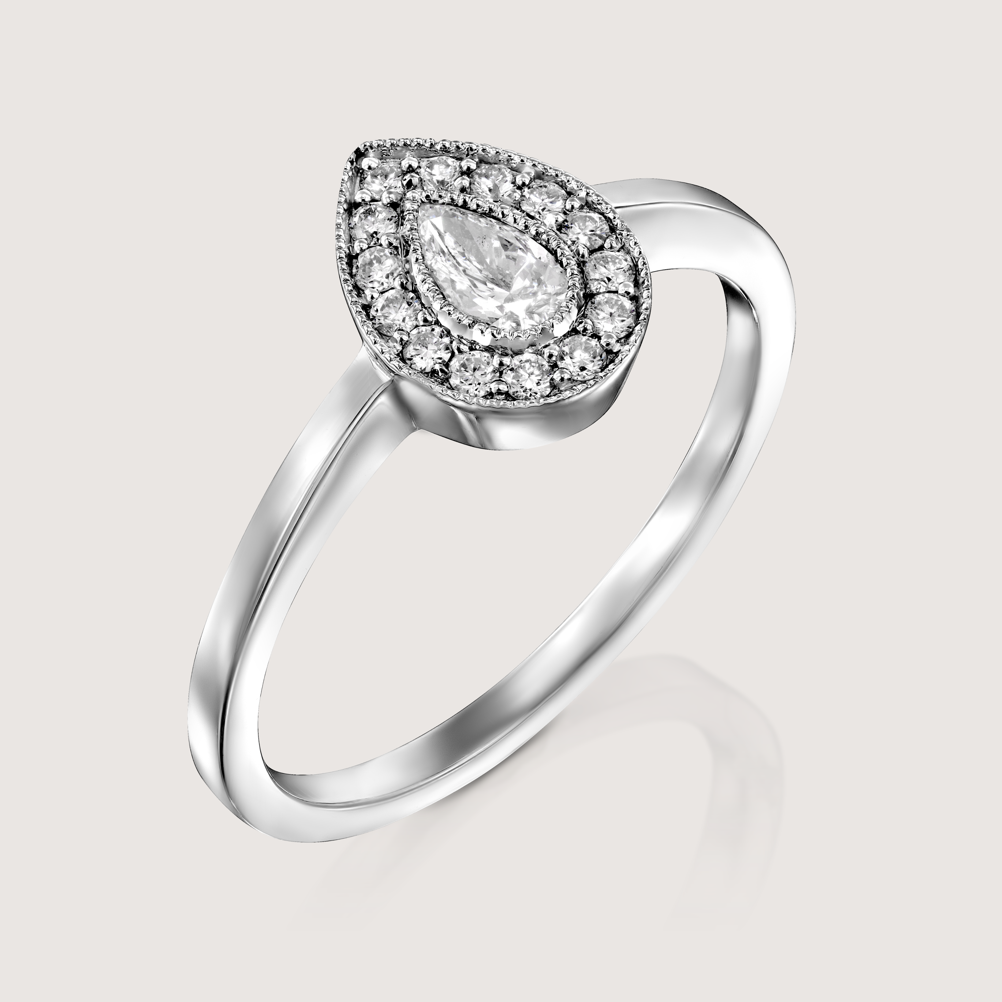 Luna Gold Ring White Diamond