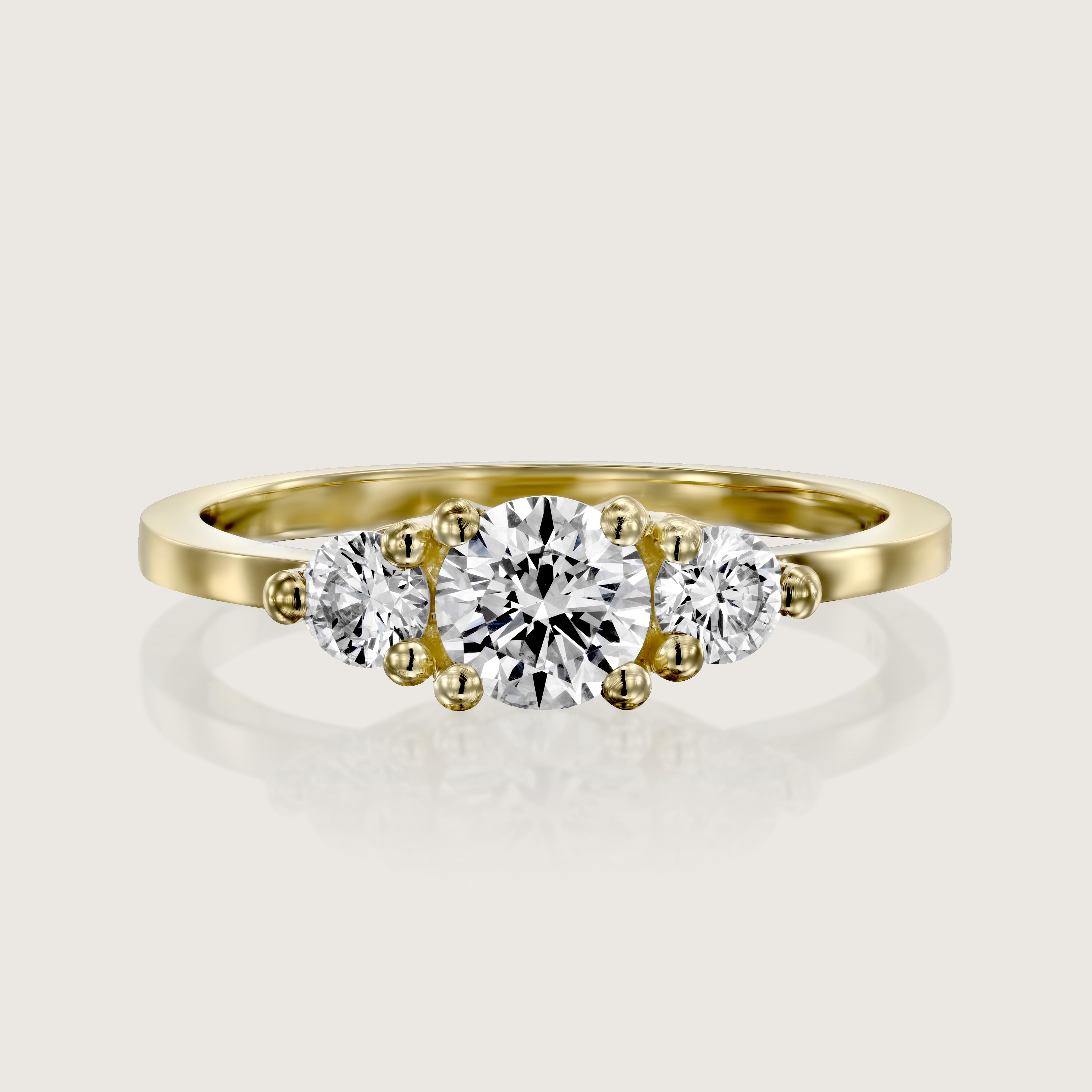Audrey Gold Ring 5mm Diamond