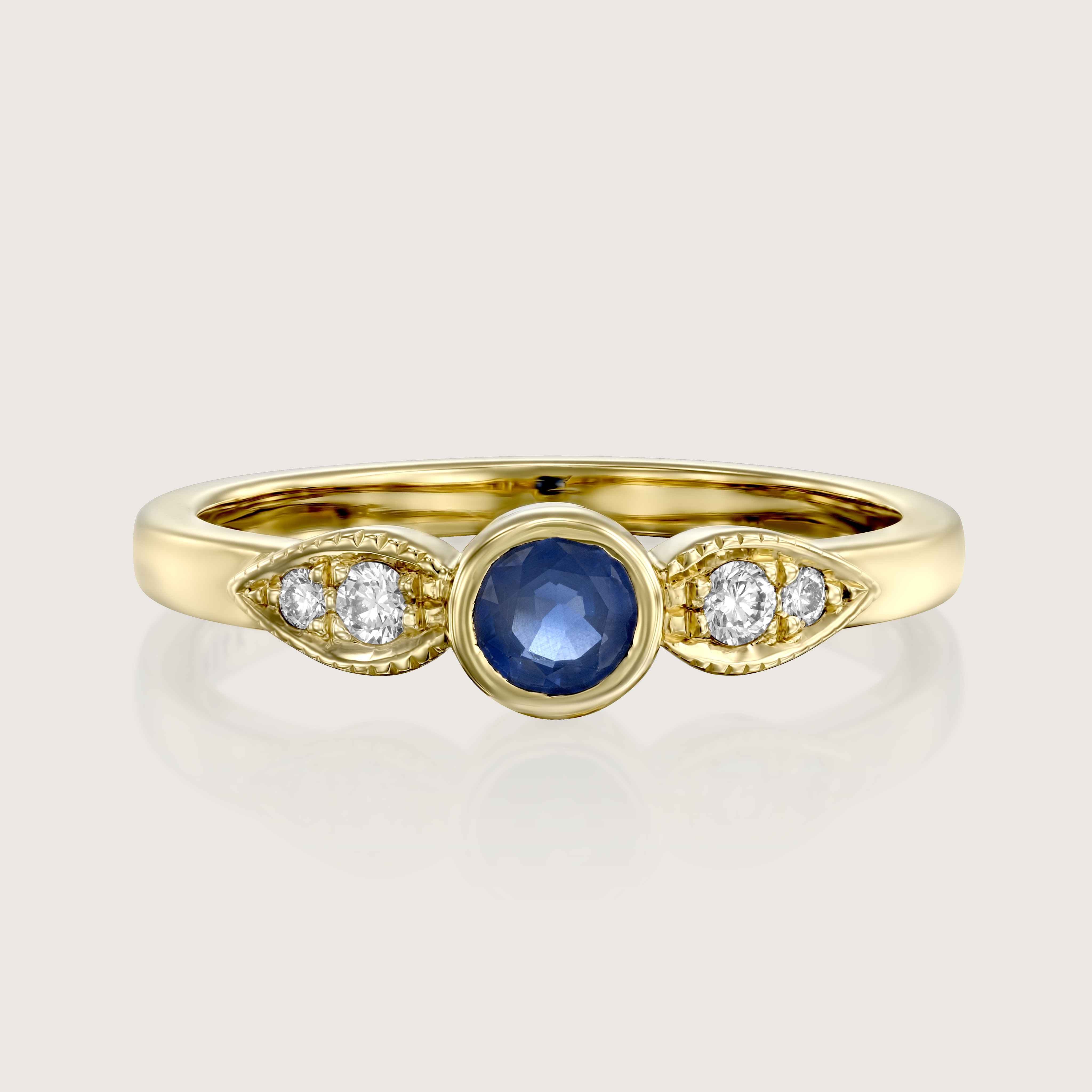 Heleni Ring Sapphire & Diamonds