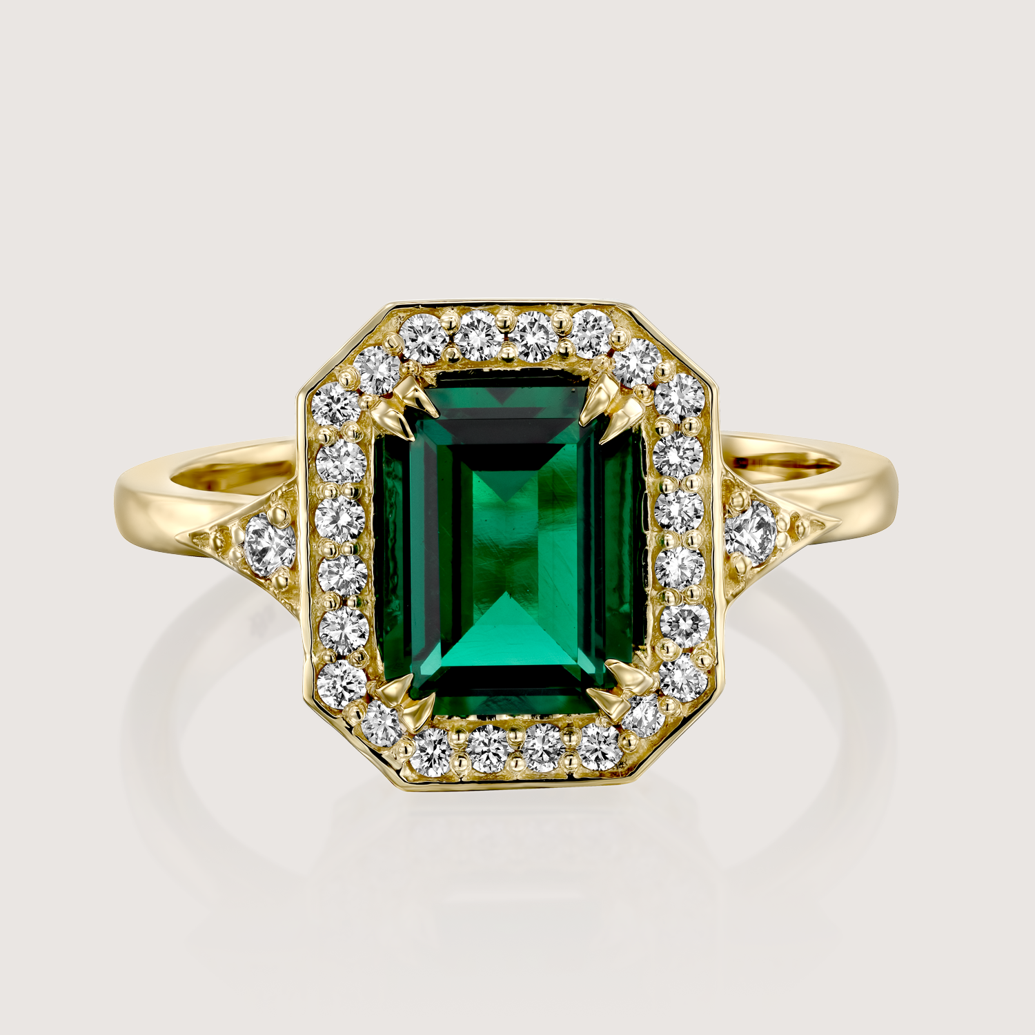 Katerina Ring With Chatham Emerald