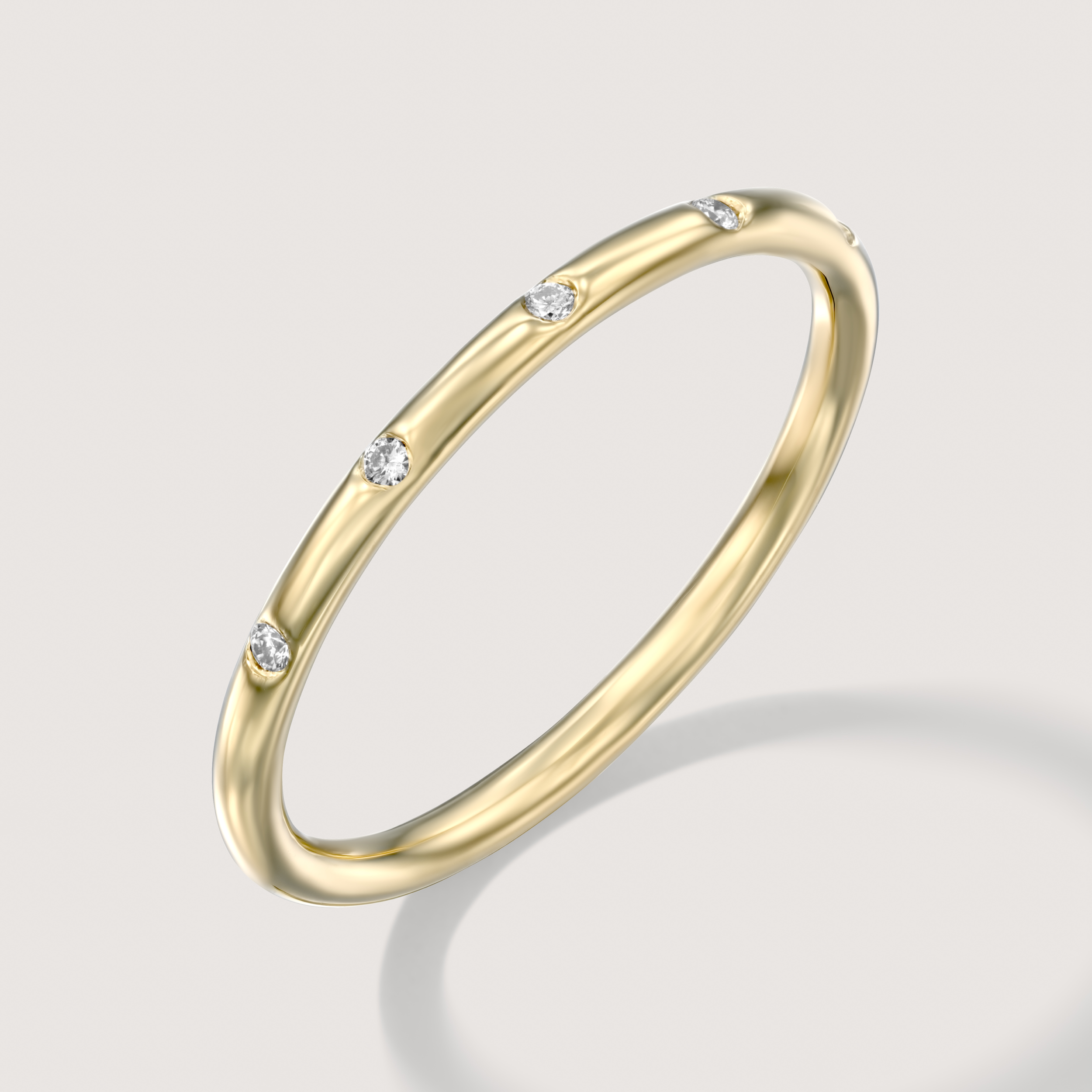 Donna Ring five White Diamonds