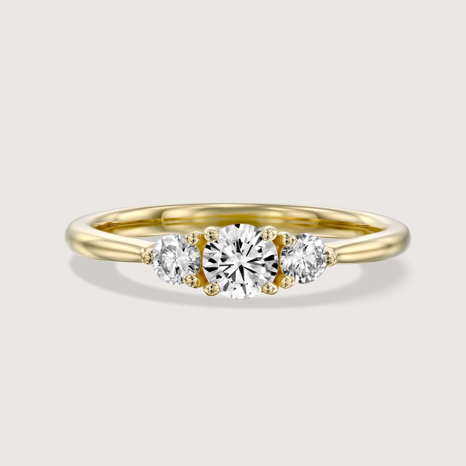 Audrey Gold Ring 4mm Diamond