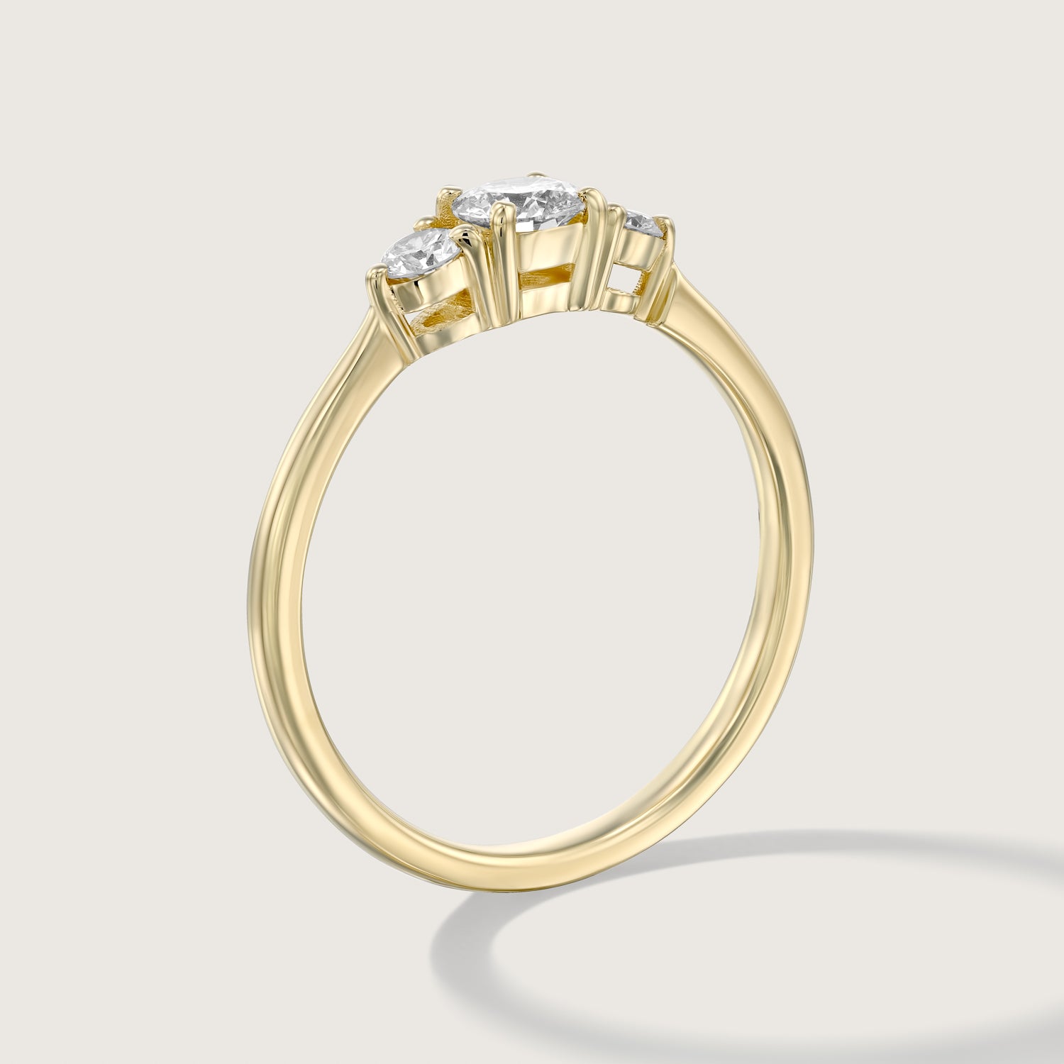 Audrey Gold Ring 4mm Diamond