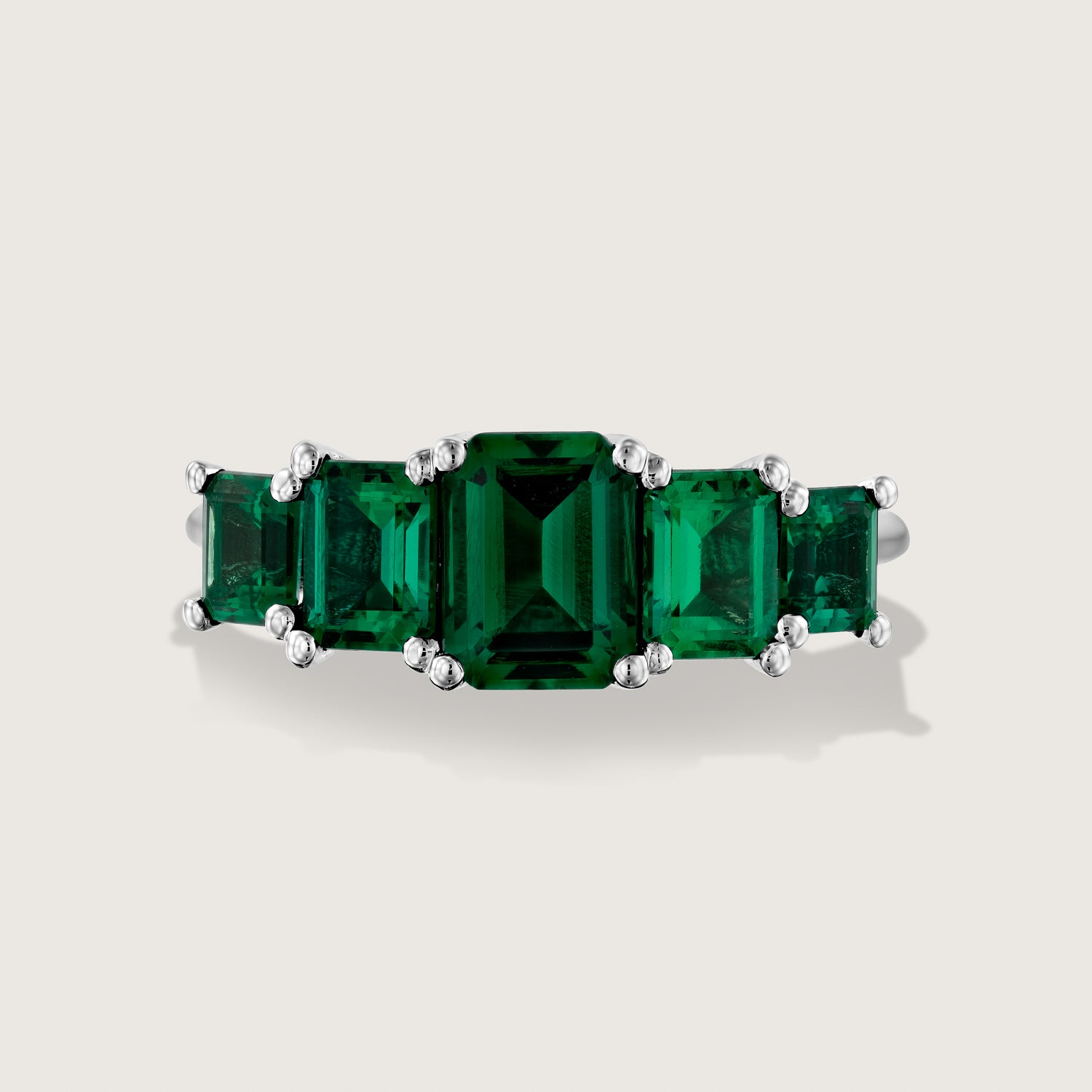Alexandrina Gold Ring With Emeralds