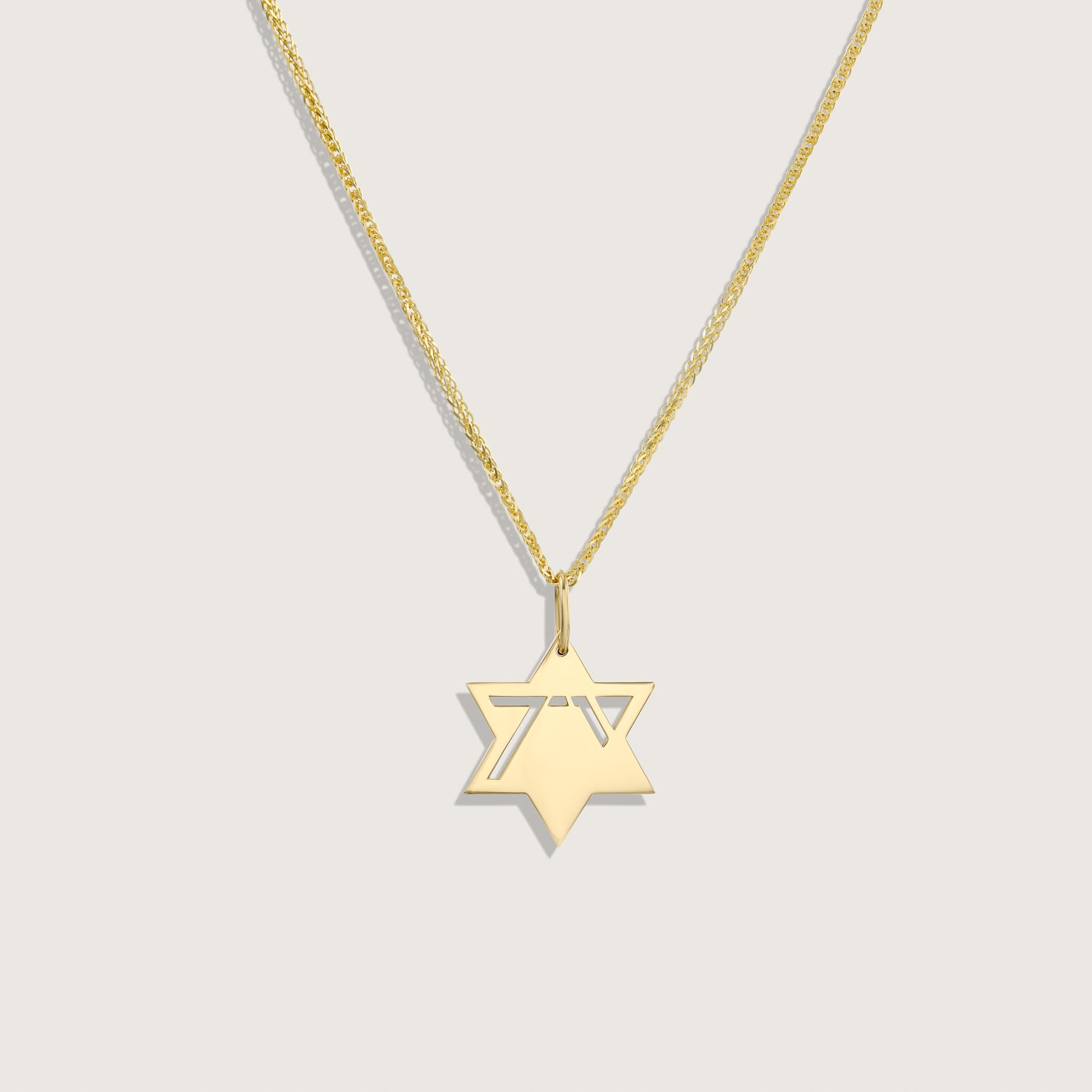 Heroism Star Of David Gold Necklace