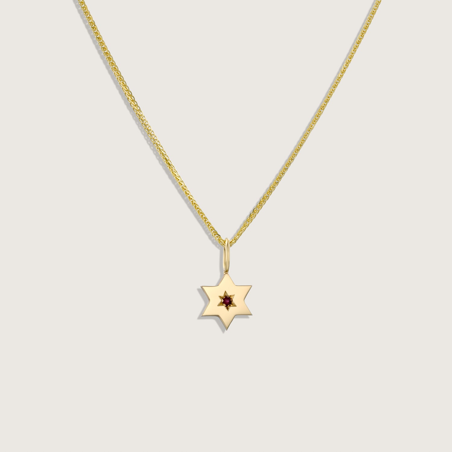 The Gaza envelope Shield Star Of David Gold Necklace