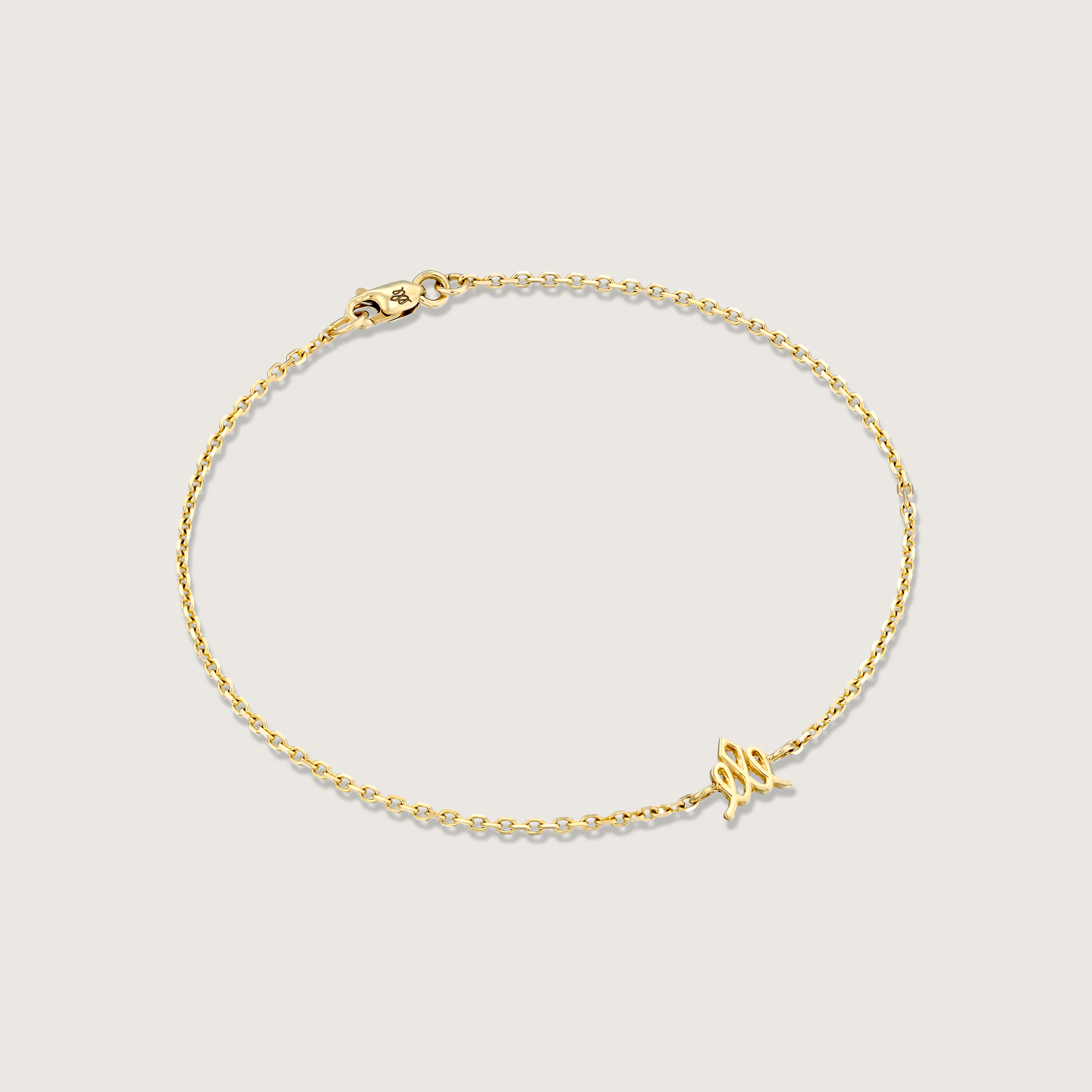 Crown gold chain bracelet
