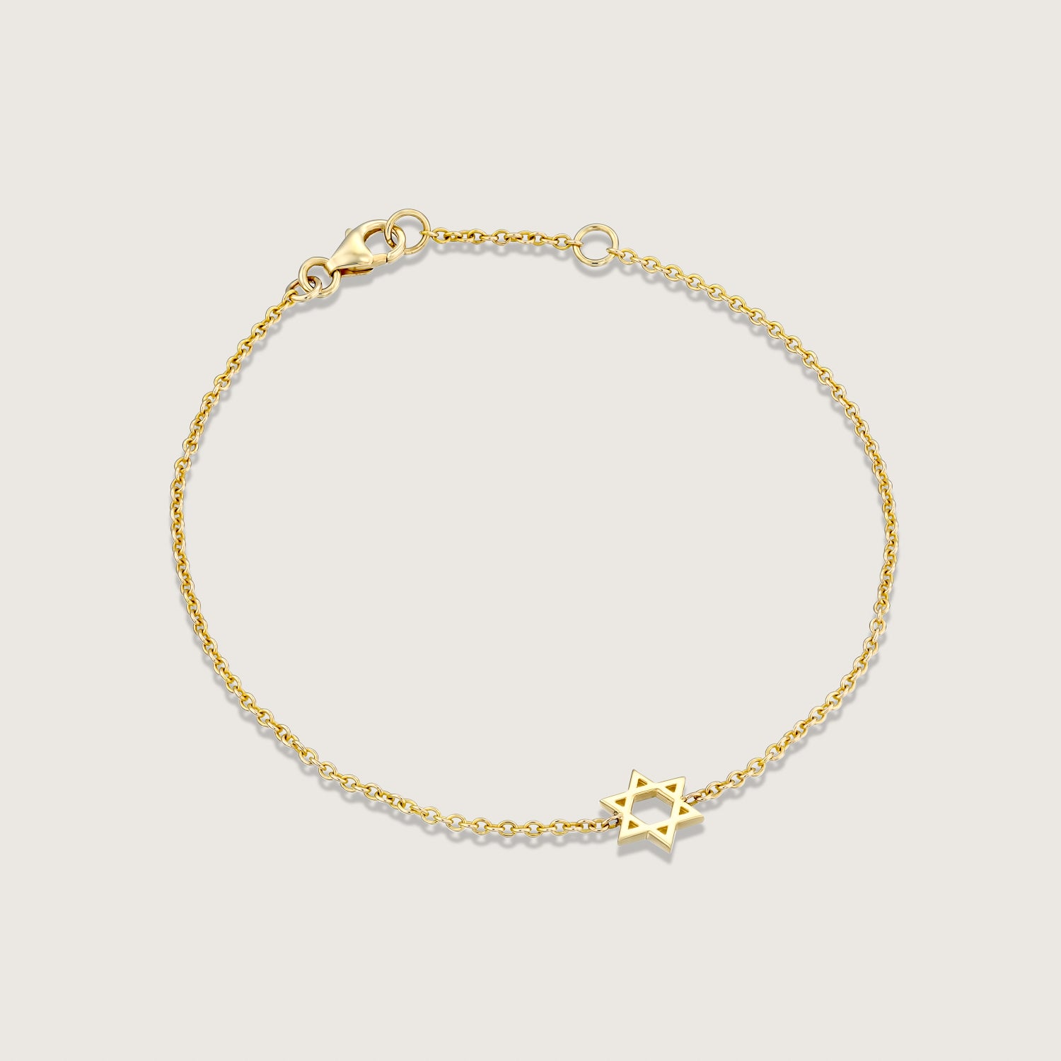 Classic Star Of David Gold Bracelet