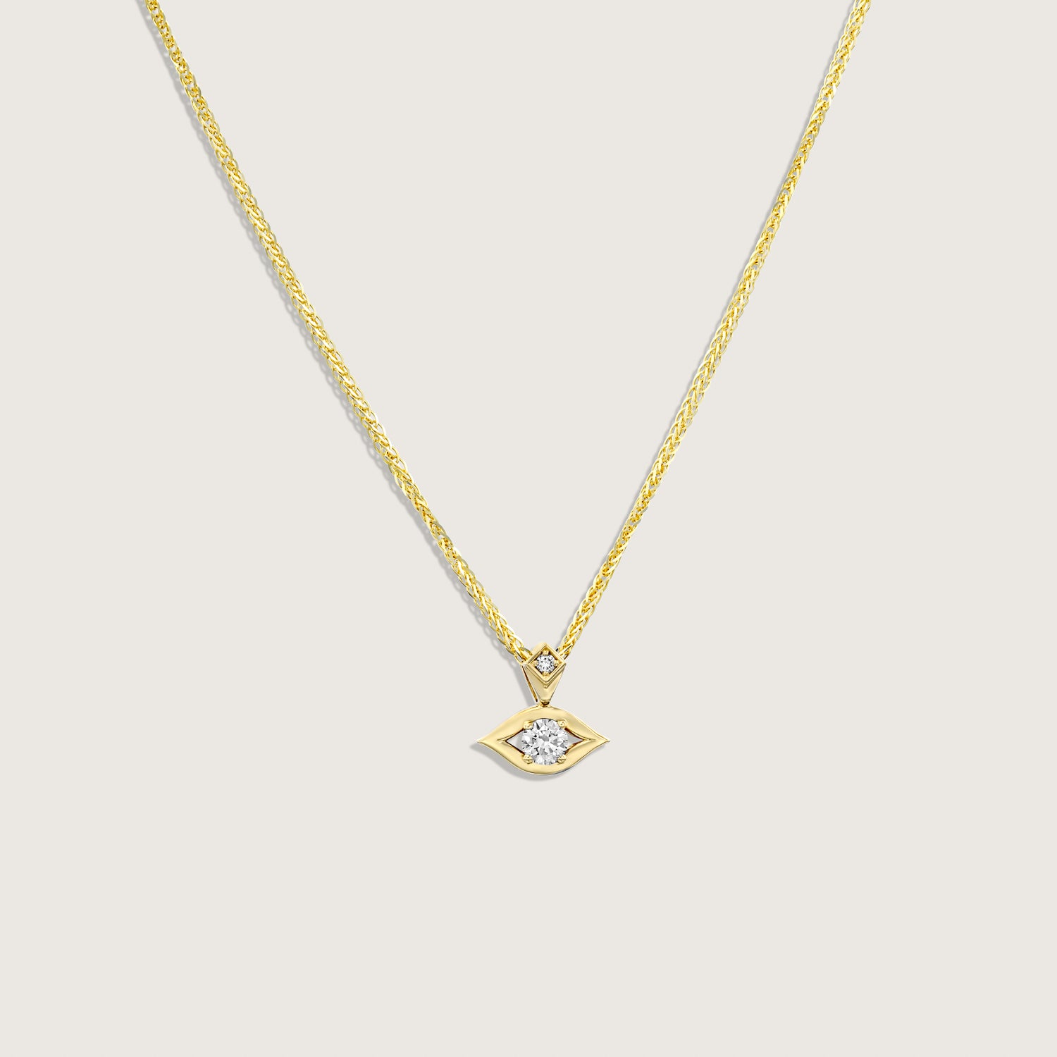 Evil Eye Gold Necklace Diamonds