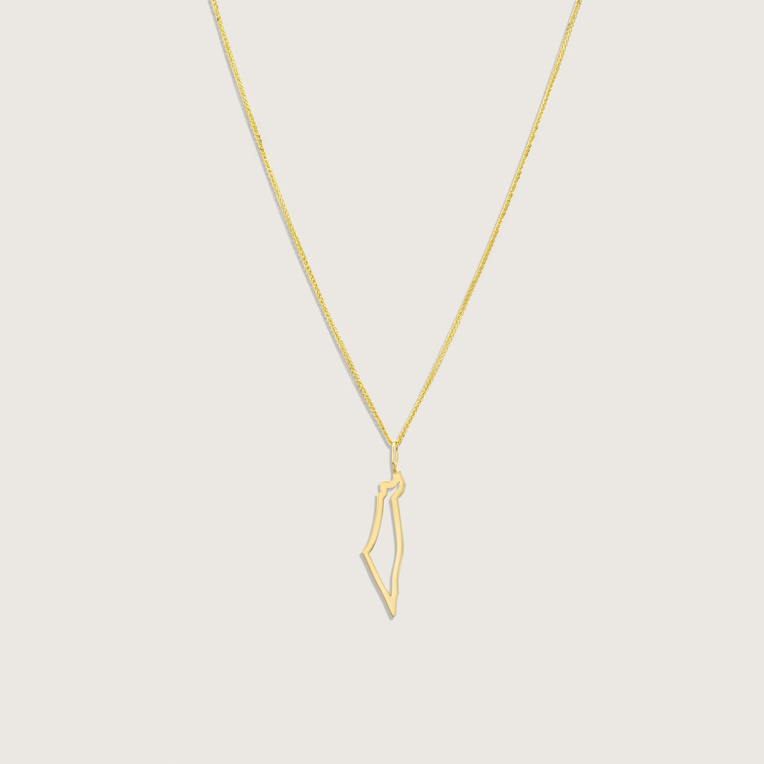 Israel Frame Gold Necklace