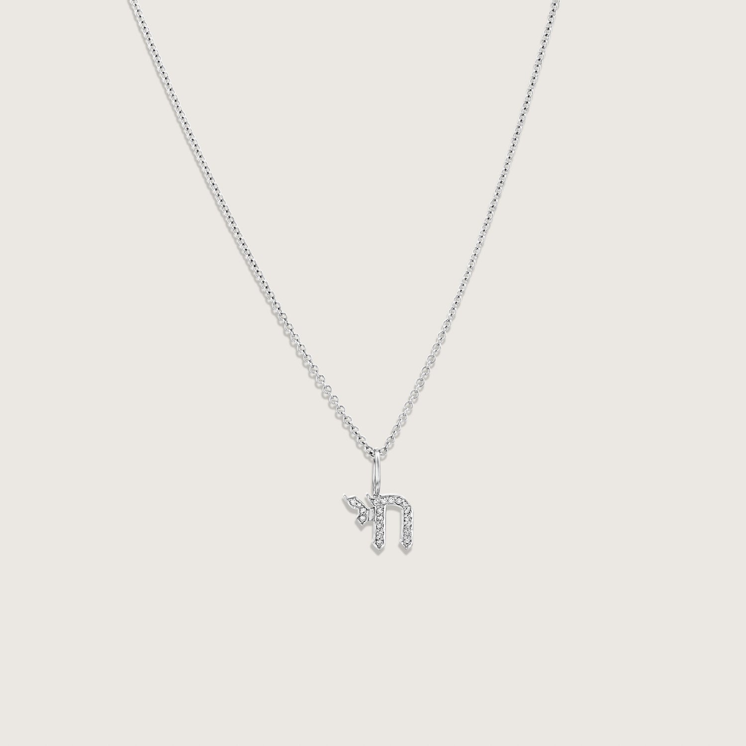 Chai Gold Necklace with Diamonds