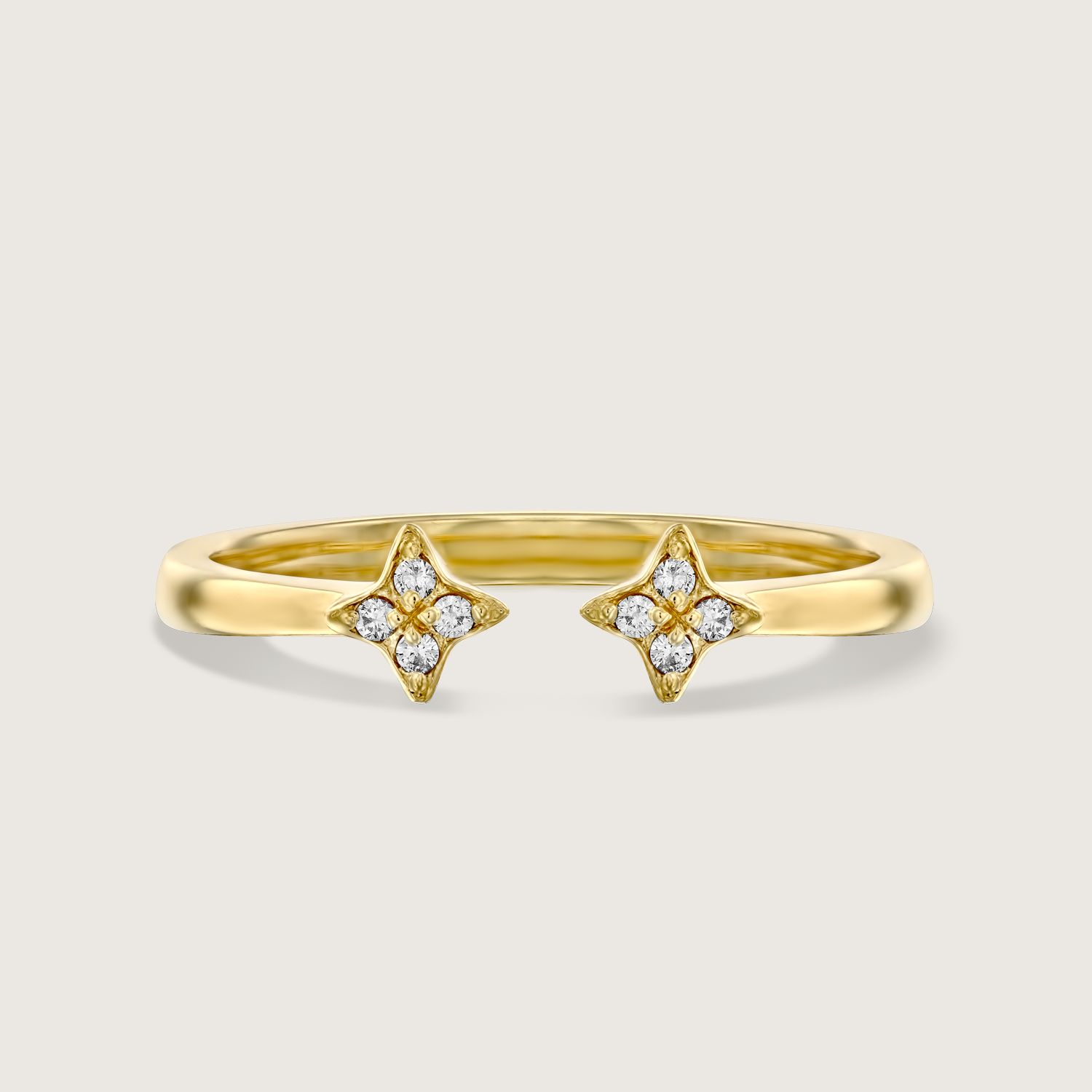 Mercury Ring With White Diamonds
