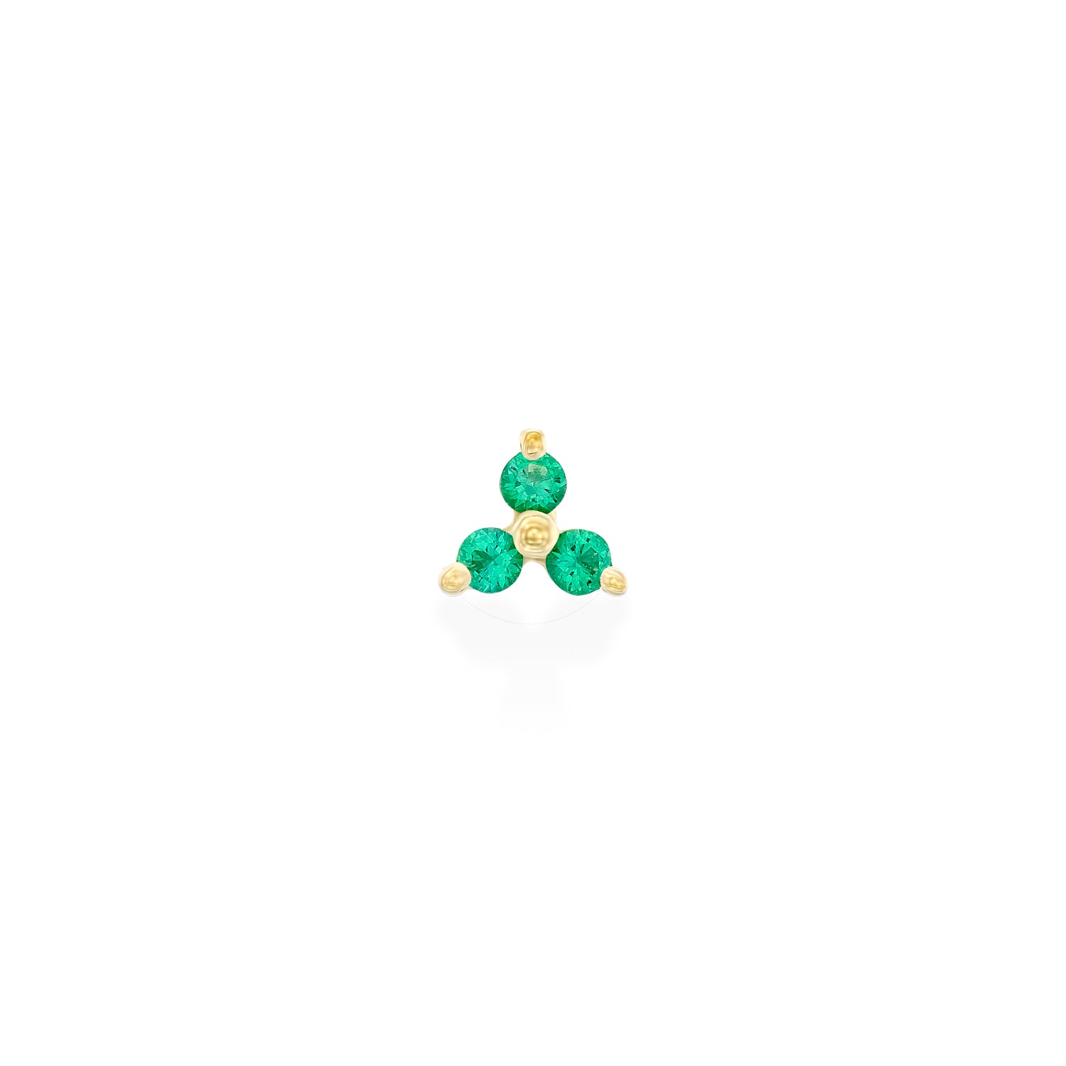 Mini Grace Piercing Earring With Emerald