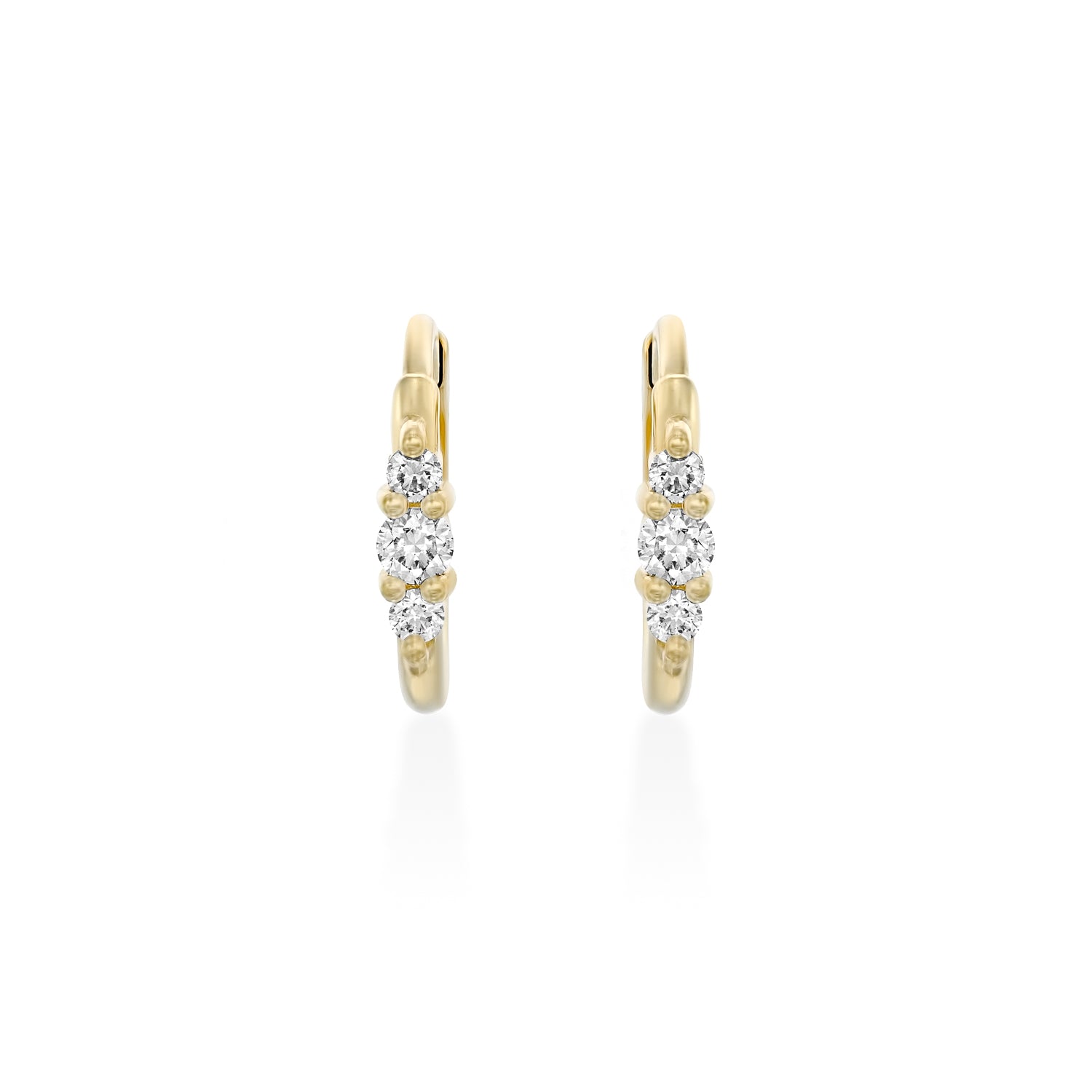Audrey Hoop Earring with White Diamonds