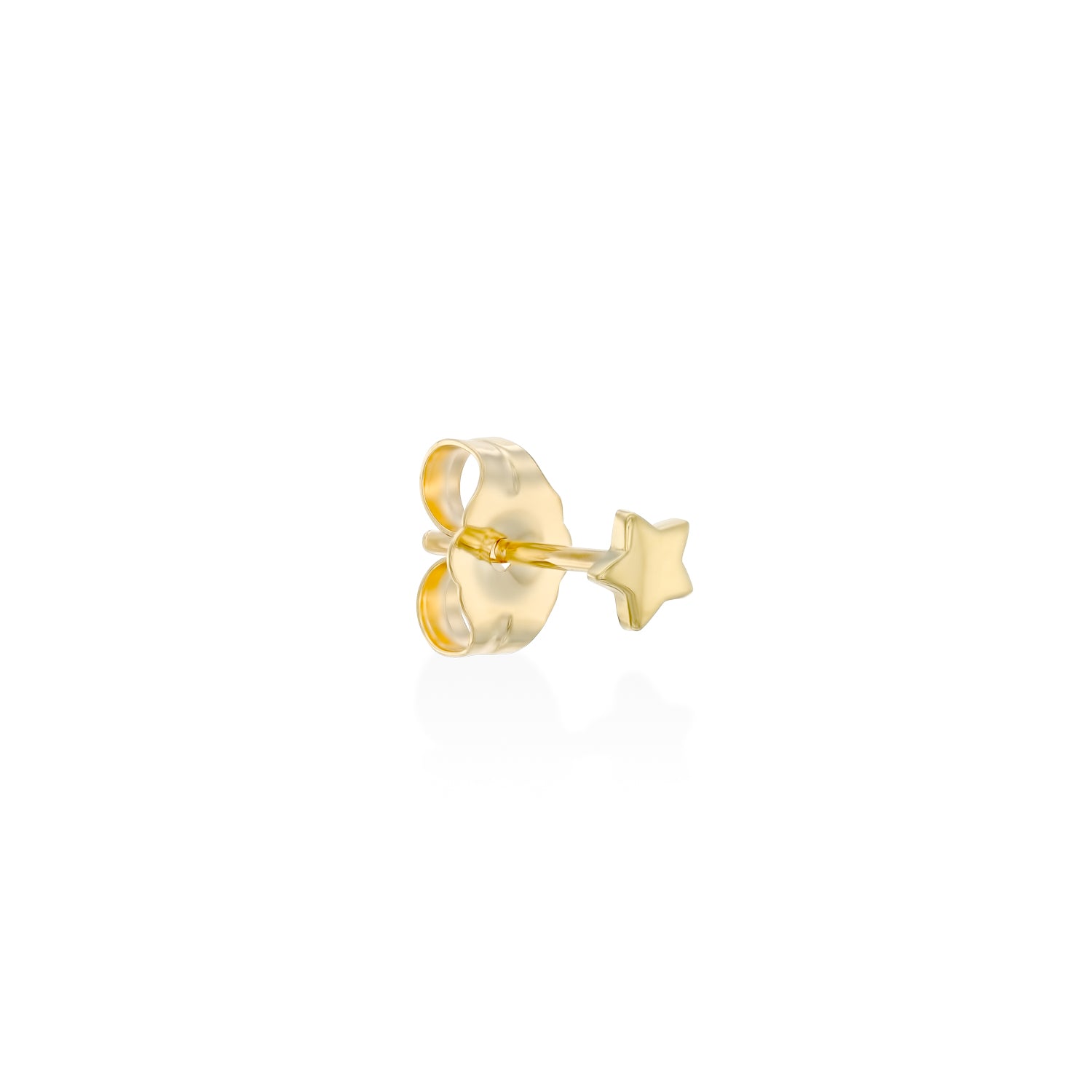 Gold star earring