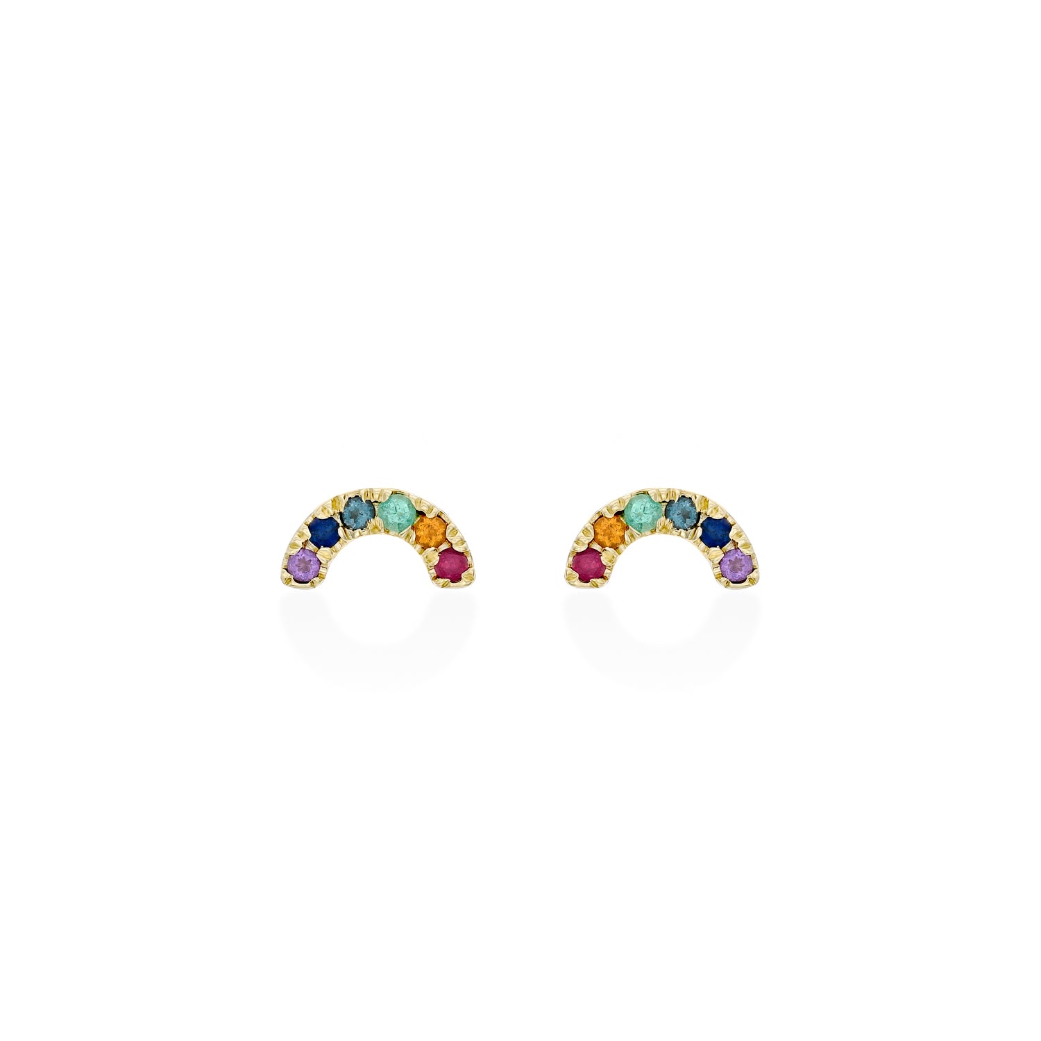 Gold Rainbow Earrings