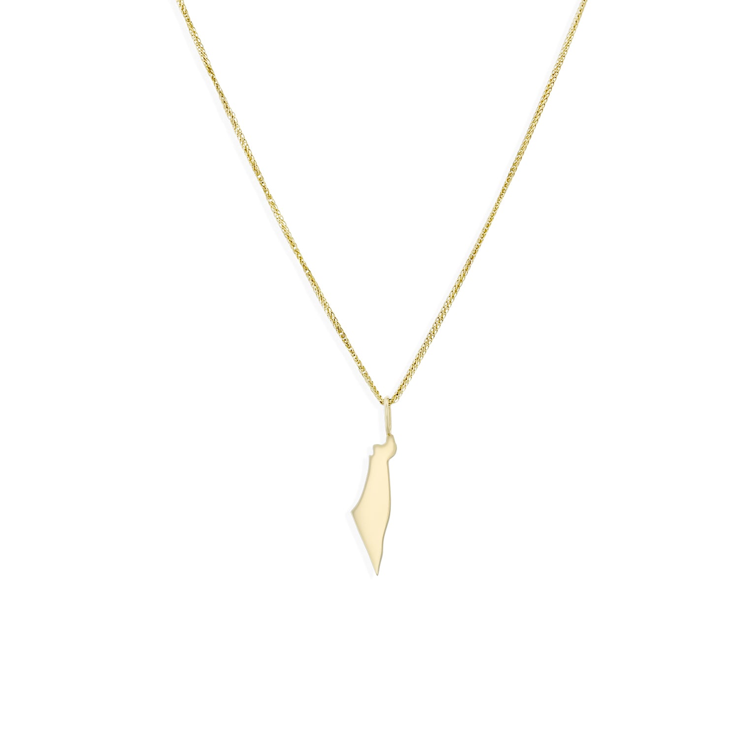 Israel map Gold pendant