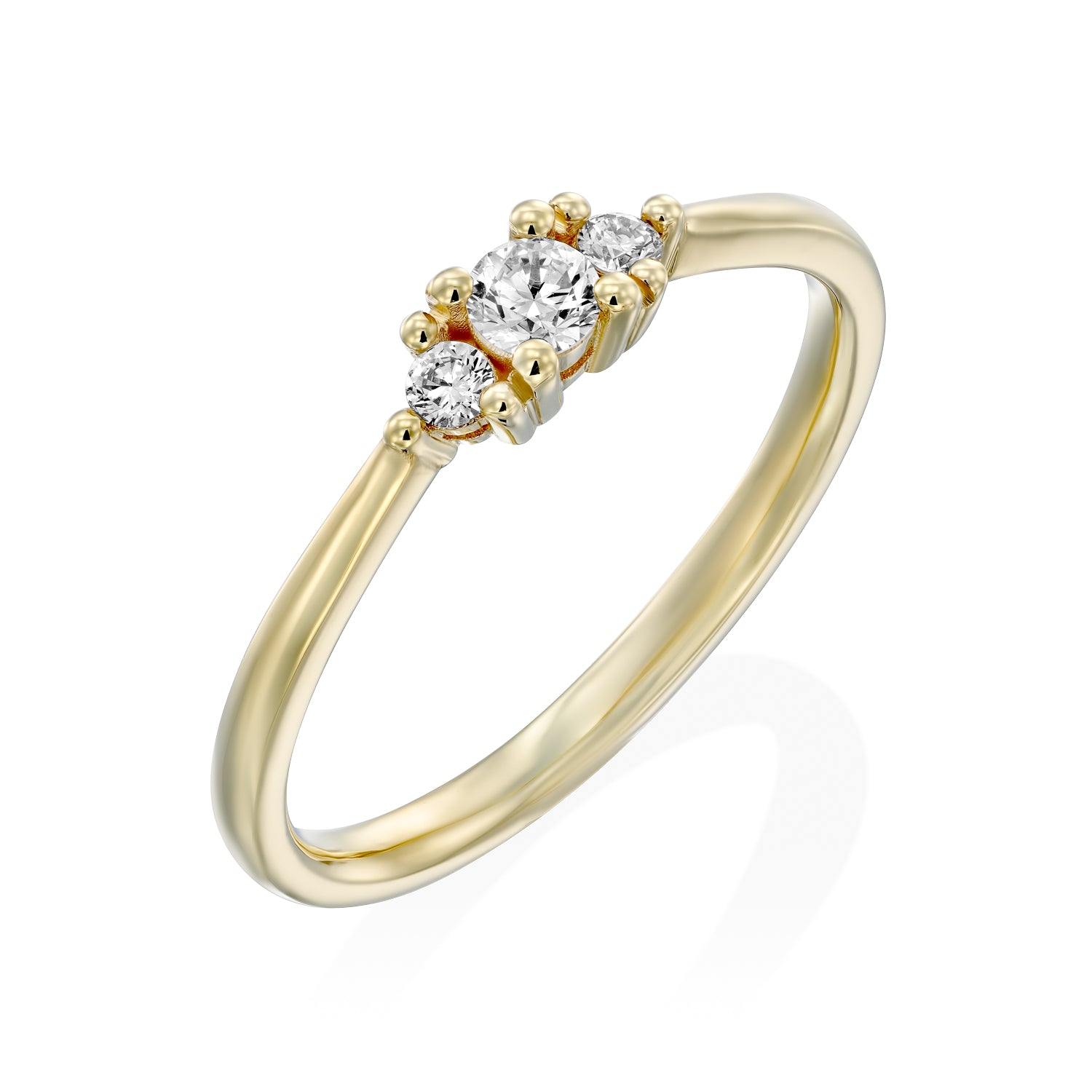 Audrey Gold Ring 3mm Diamond