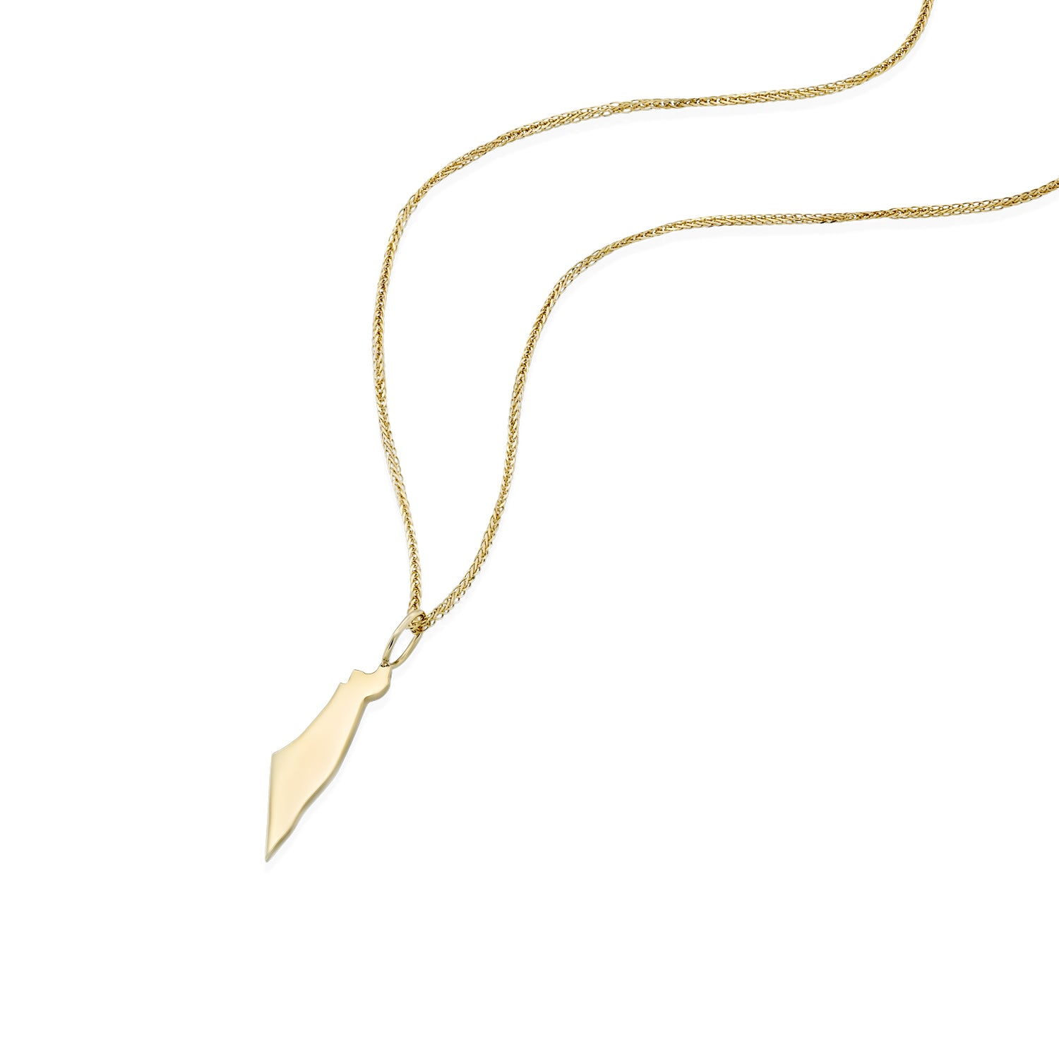 Israel map Gold pendant