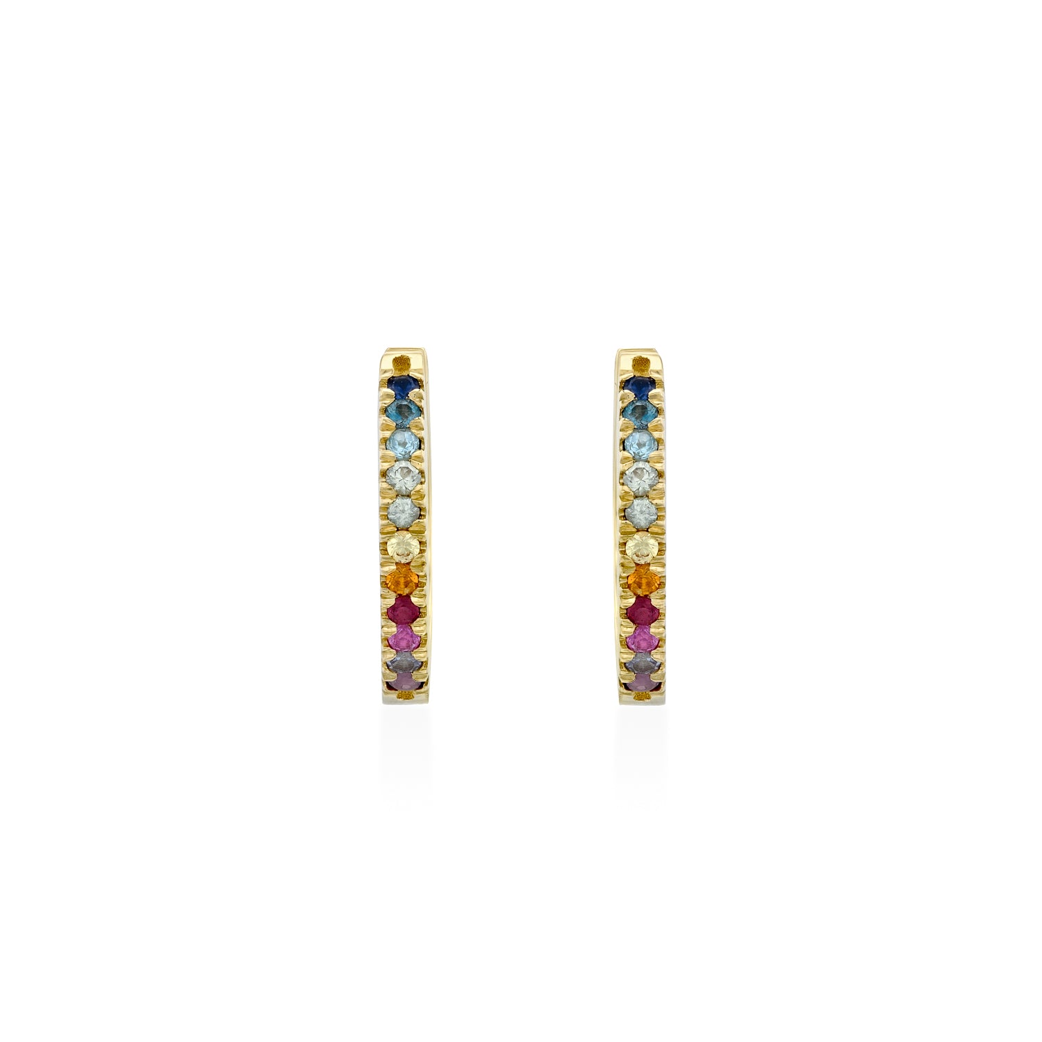 Khloé Medium Hoop Gold Earring rainbow