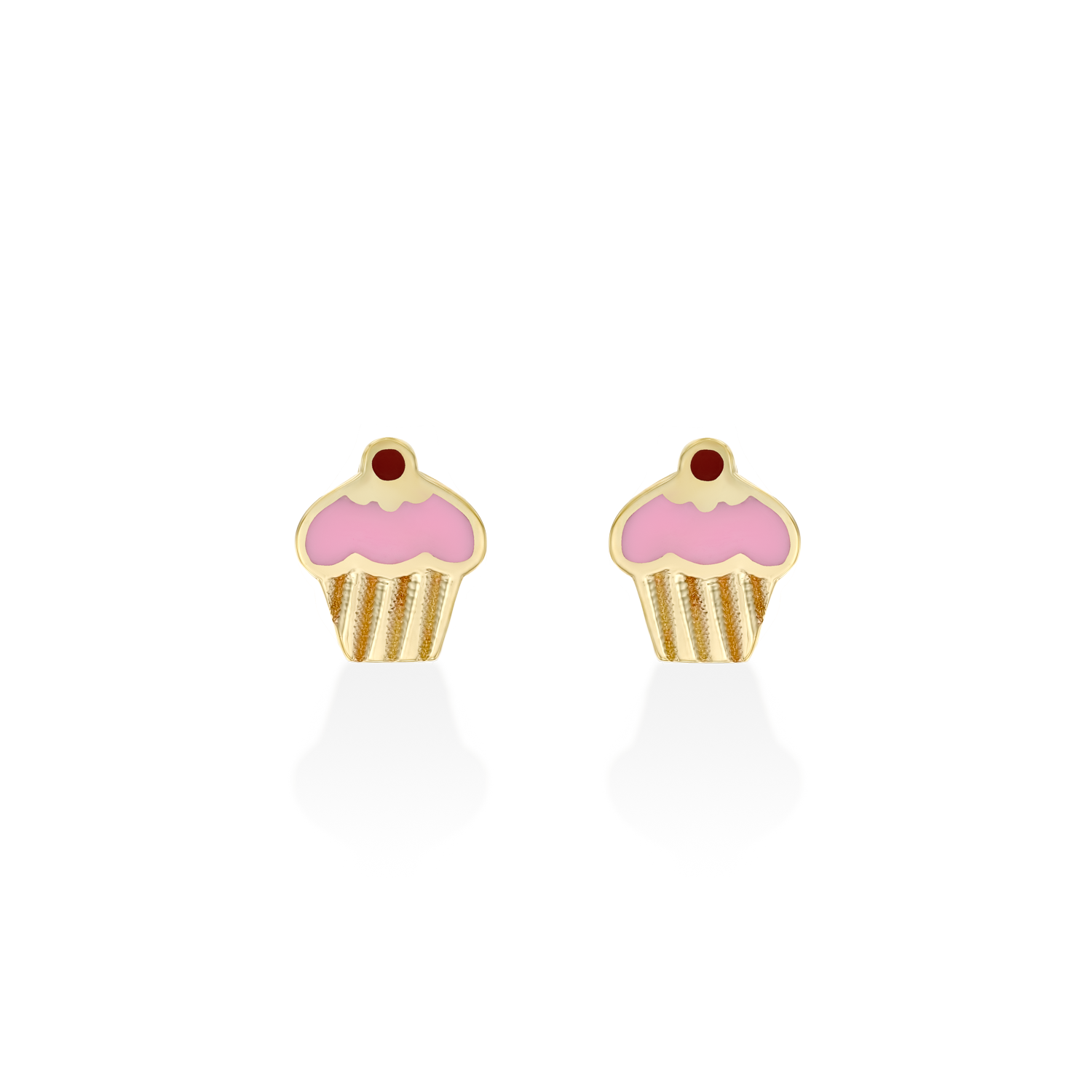 Cupcake Gold Earring