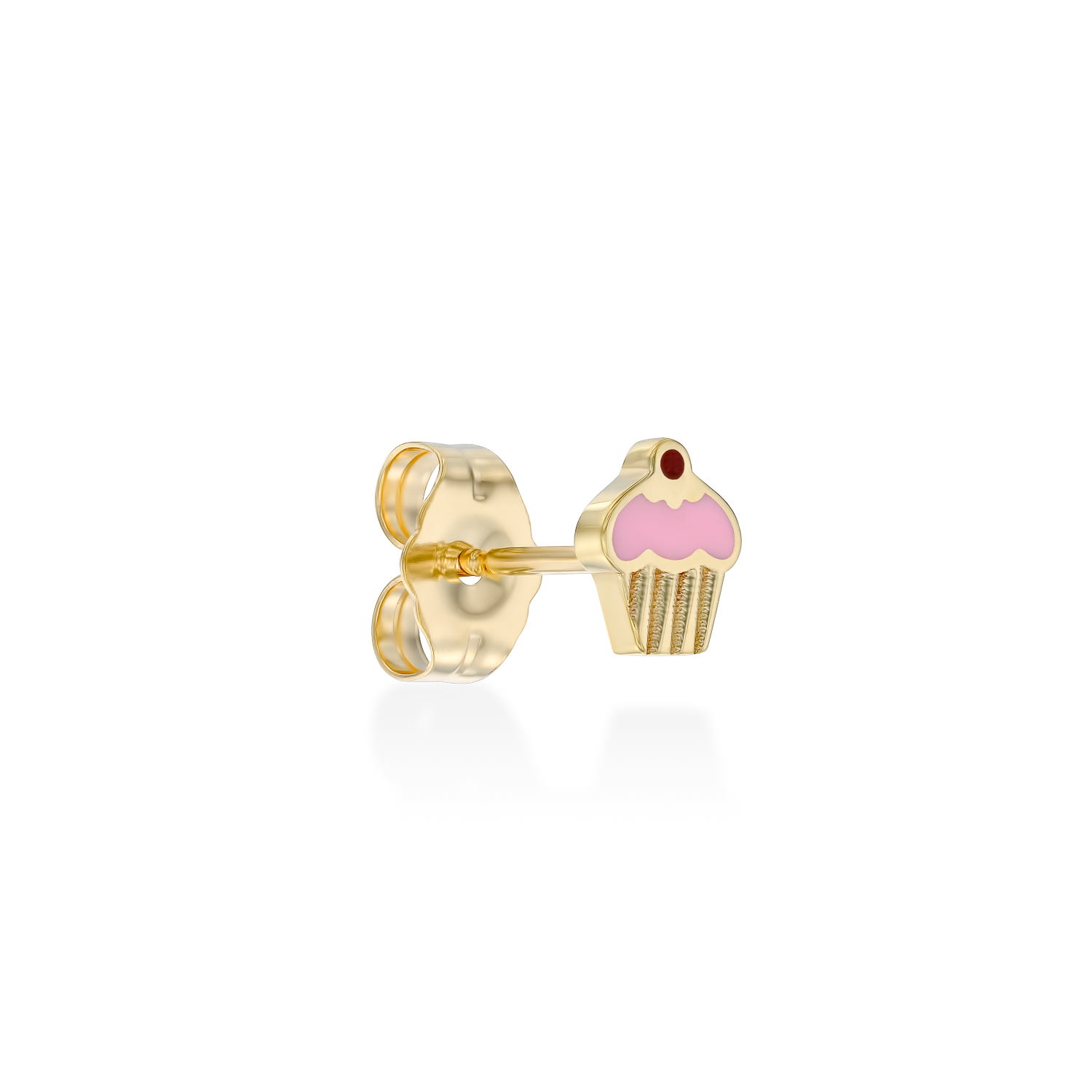 Cupcake Gold Earring