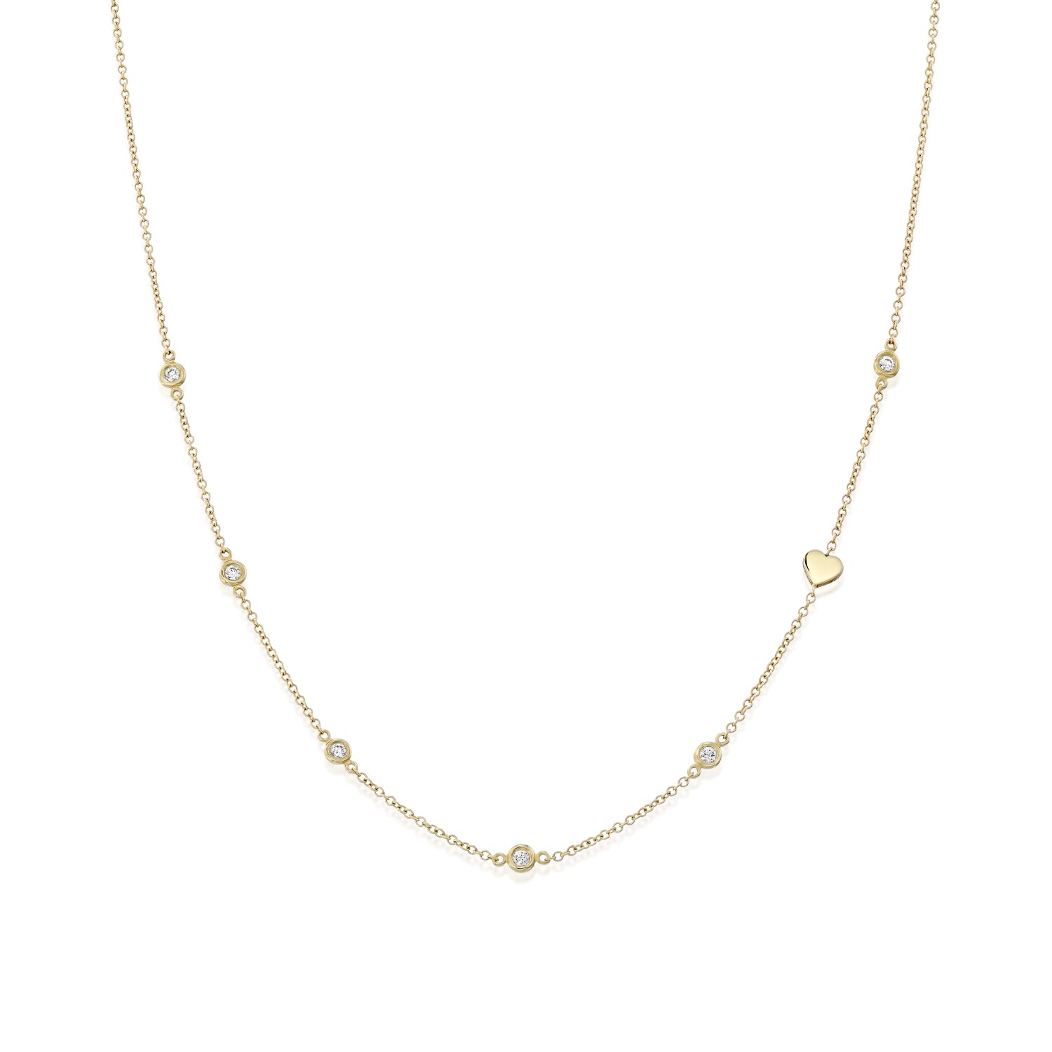 Alex Necklace With Heart Pendant and Engraving
