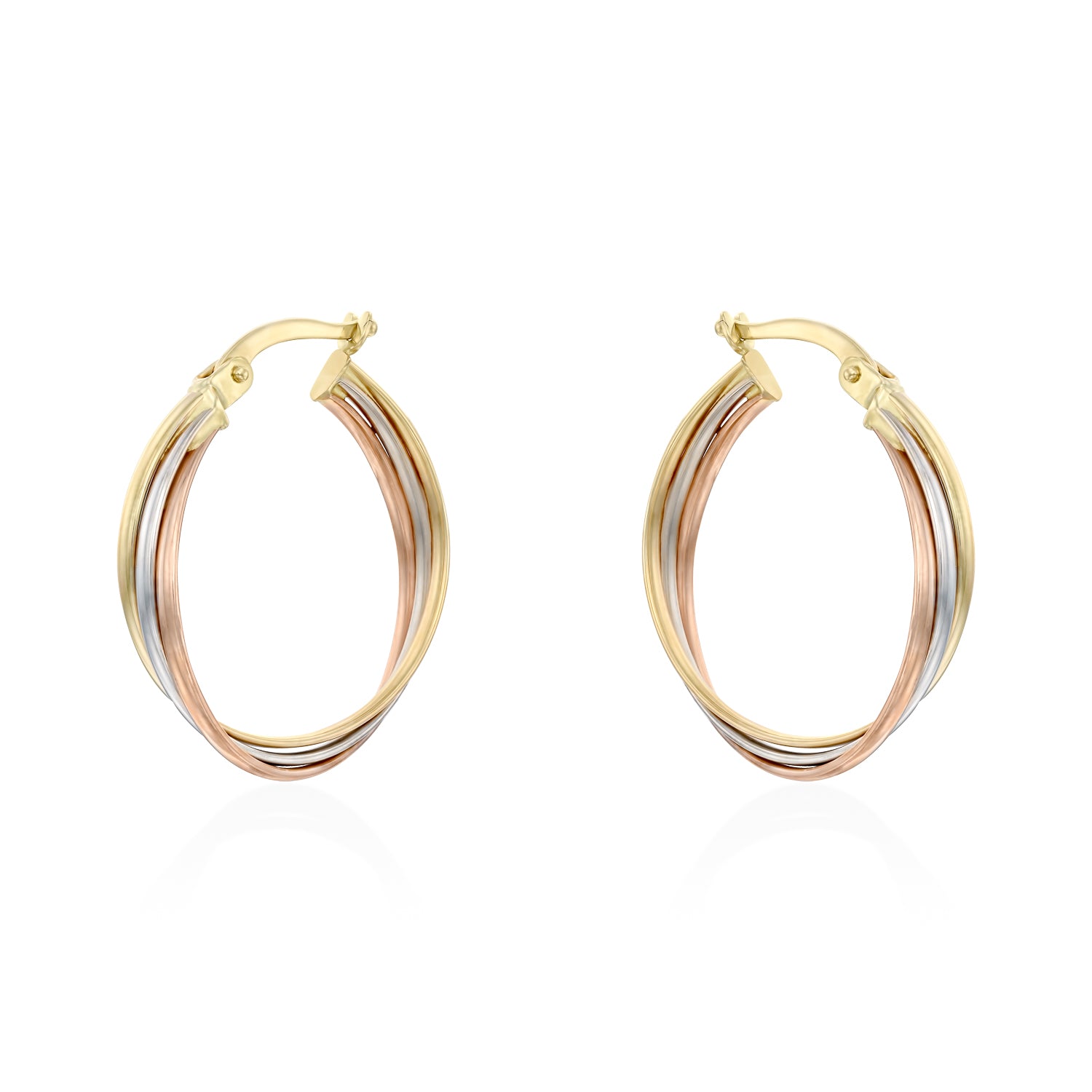 Moon gold hoop earring
