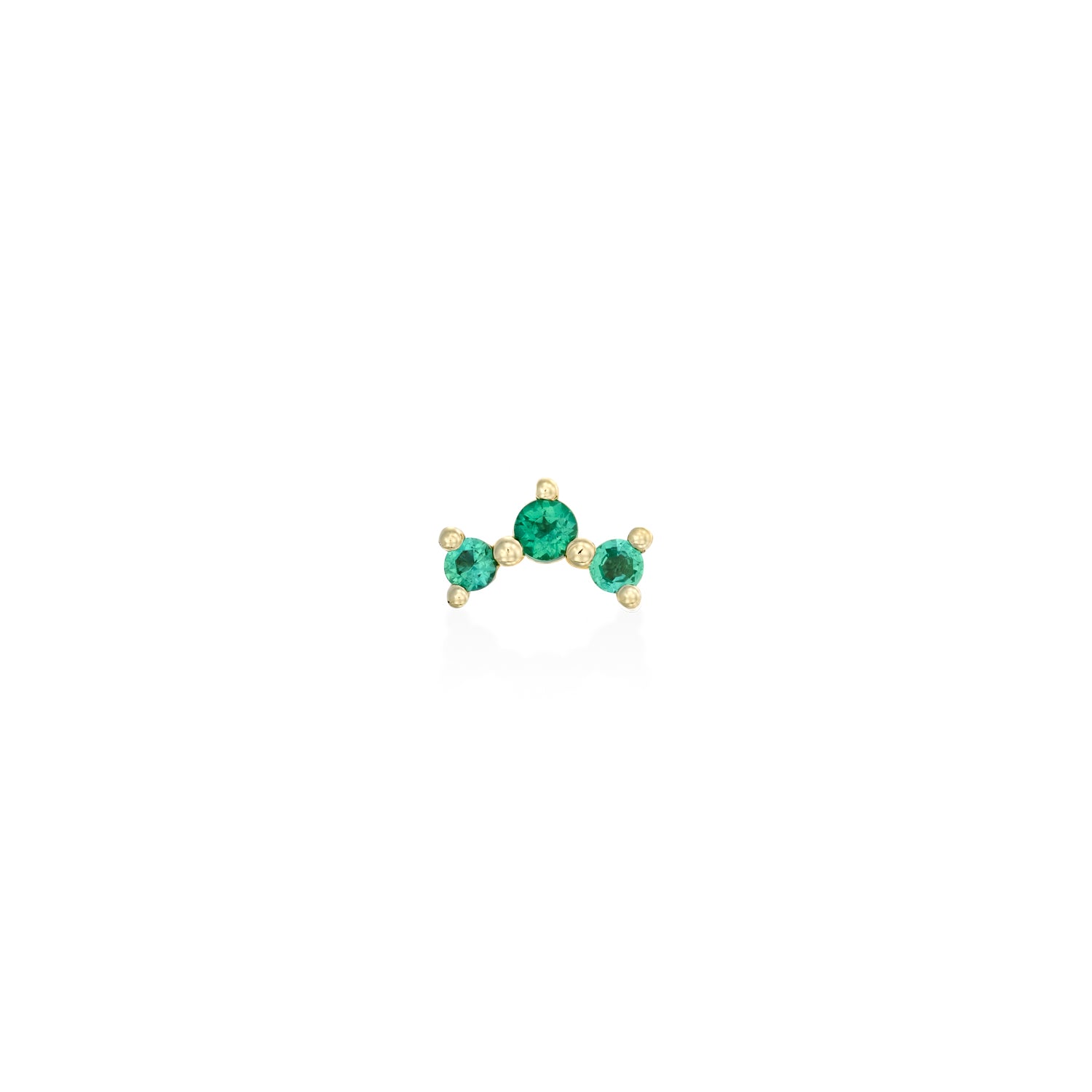 Frida Emerald Gold Earring