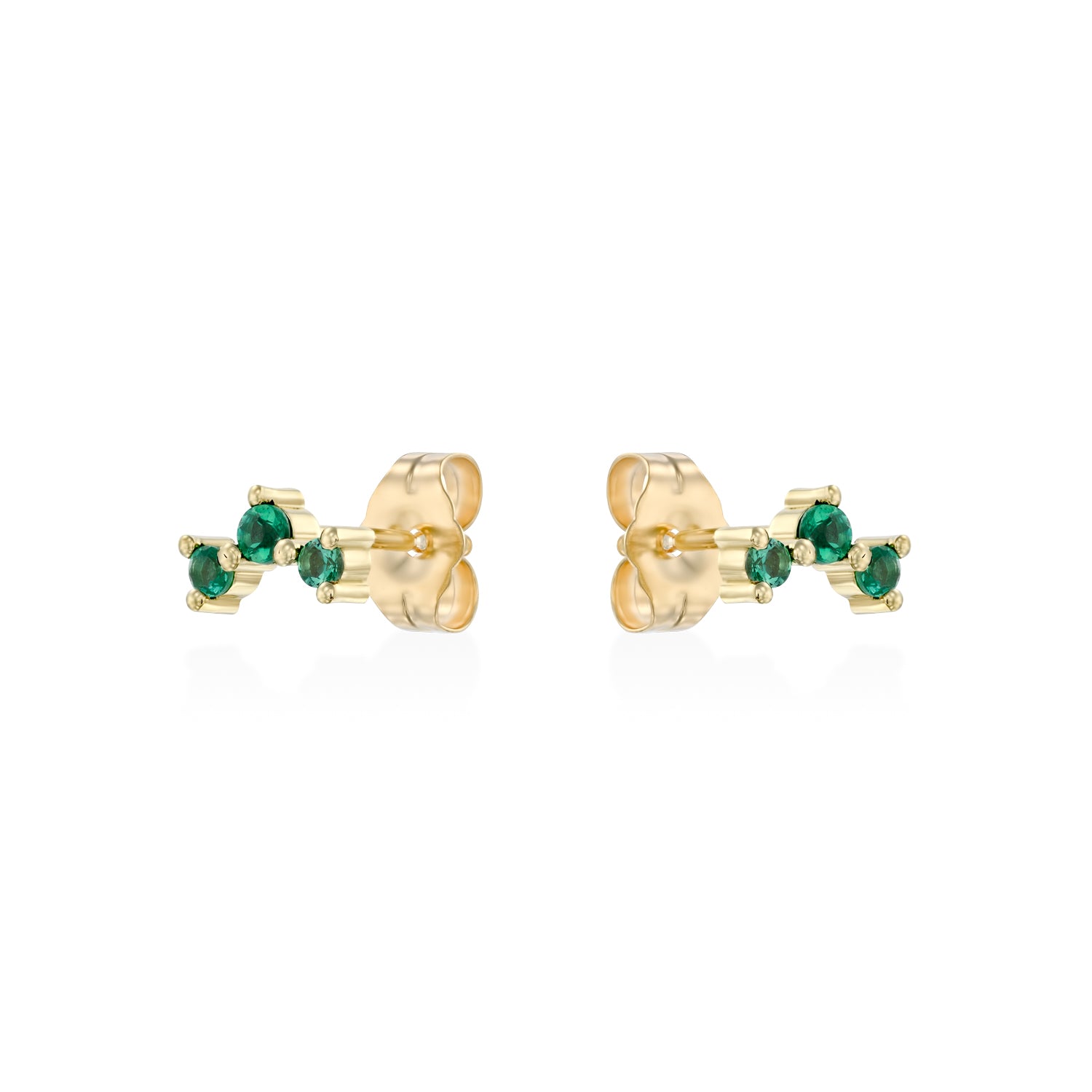 Frida Emerald Gold Earring