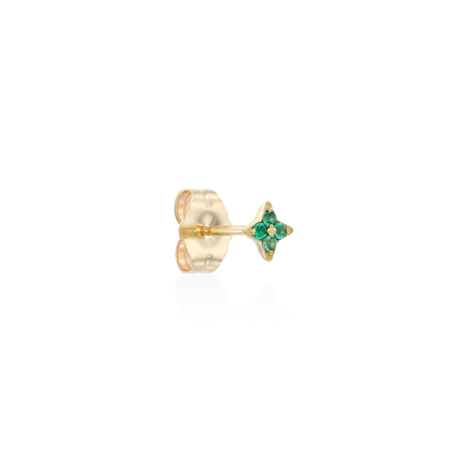 Mini Venus Gold Earring With Emerald