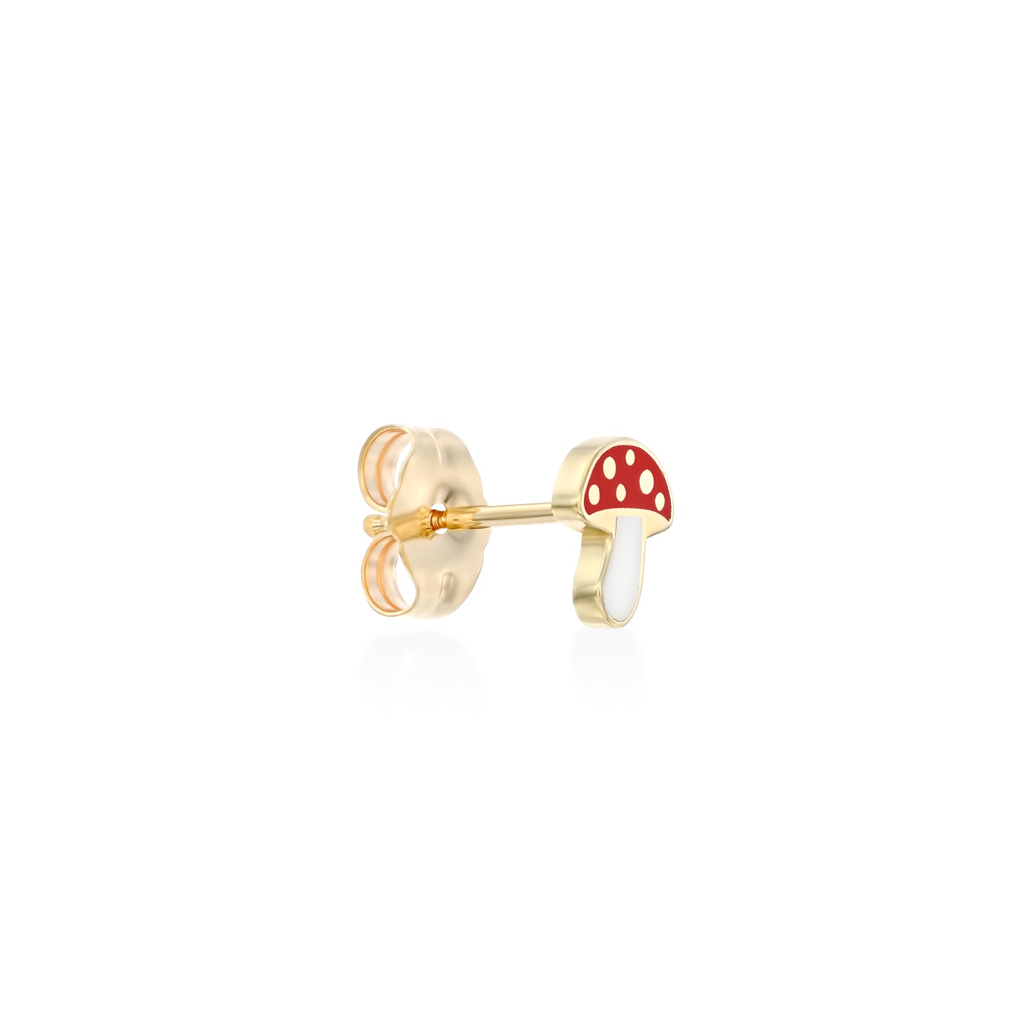 Mushroom Gold Earring