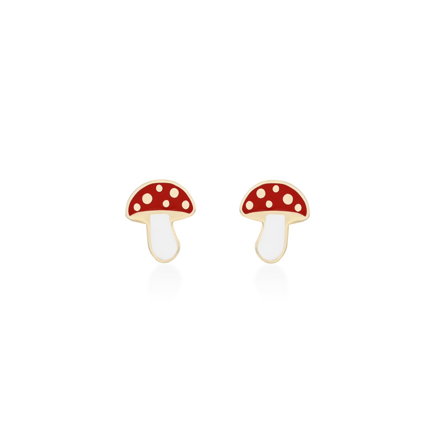 Mushroom Gold Earring