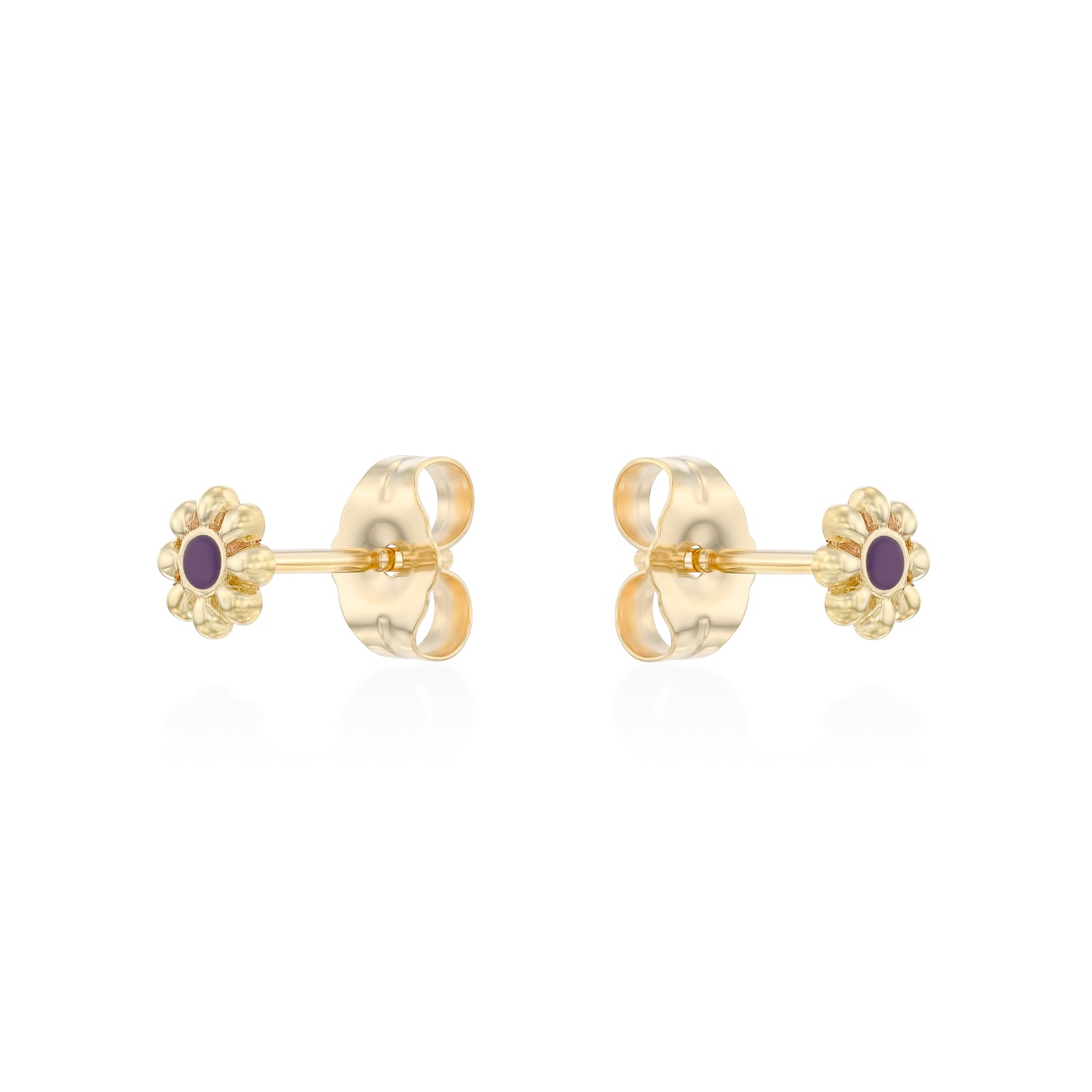 Gold daisy flower earring