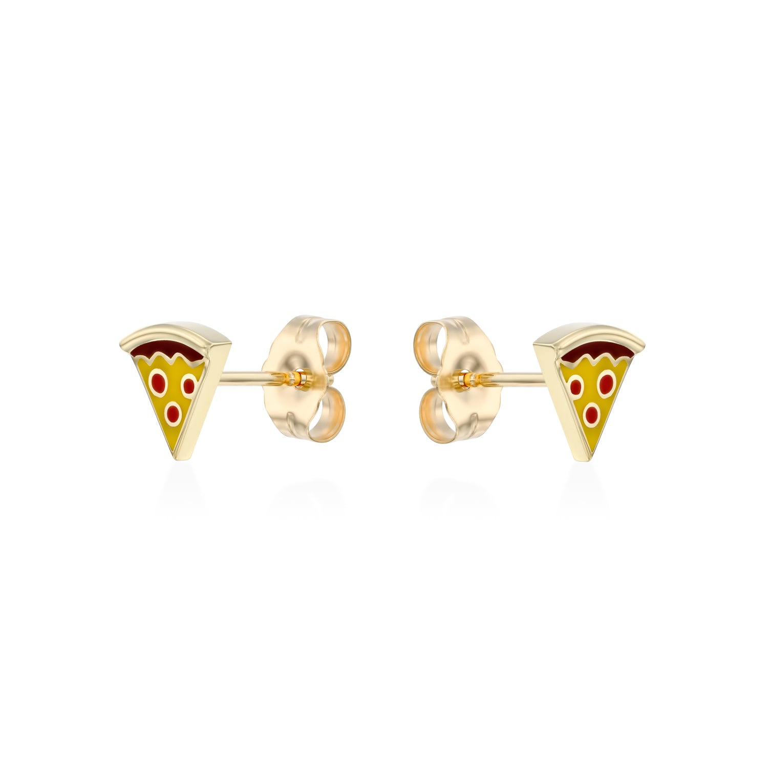 Pizza Gold Earring