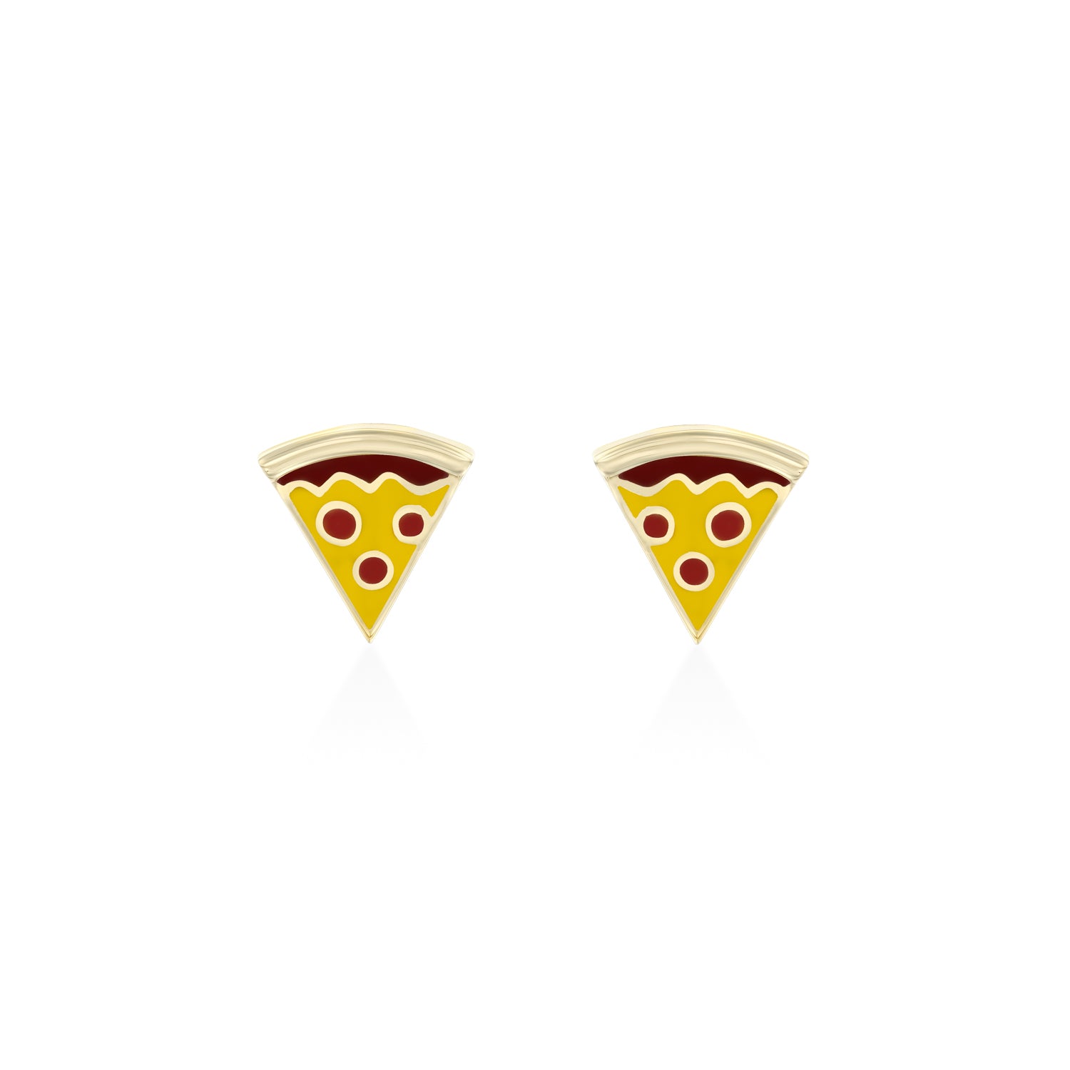 Pizza Gold Earring