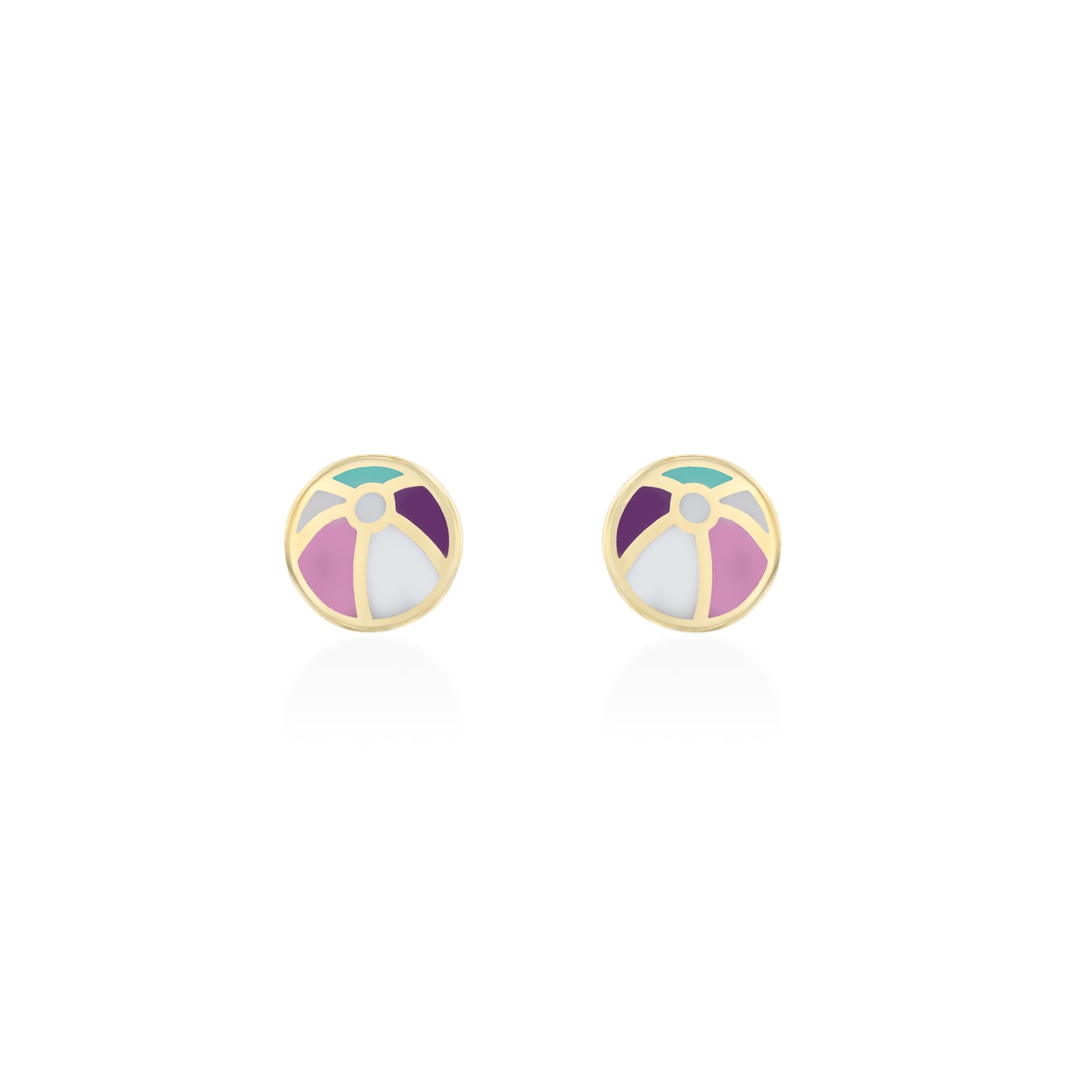 Beach Ball Gold Earring