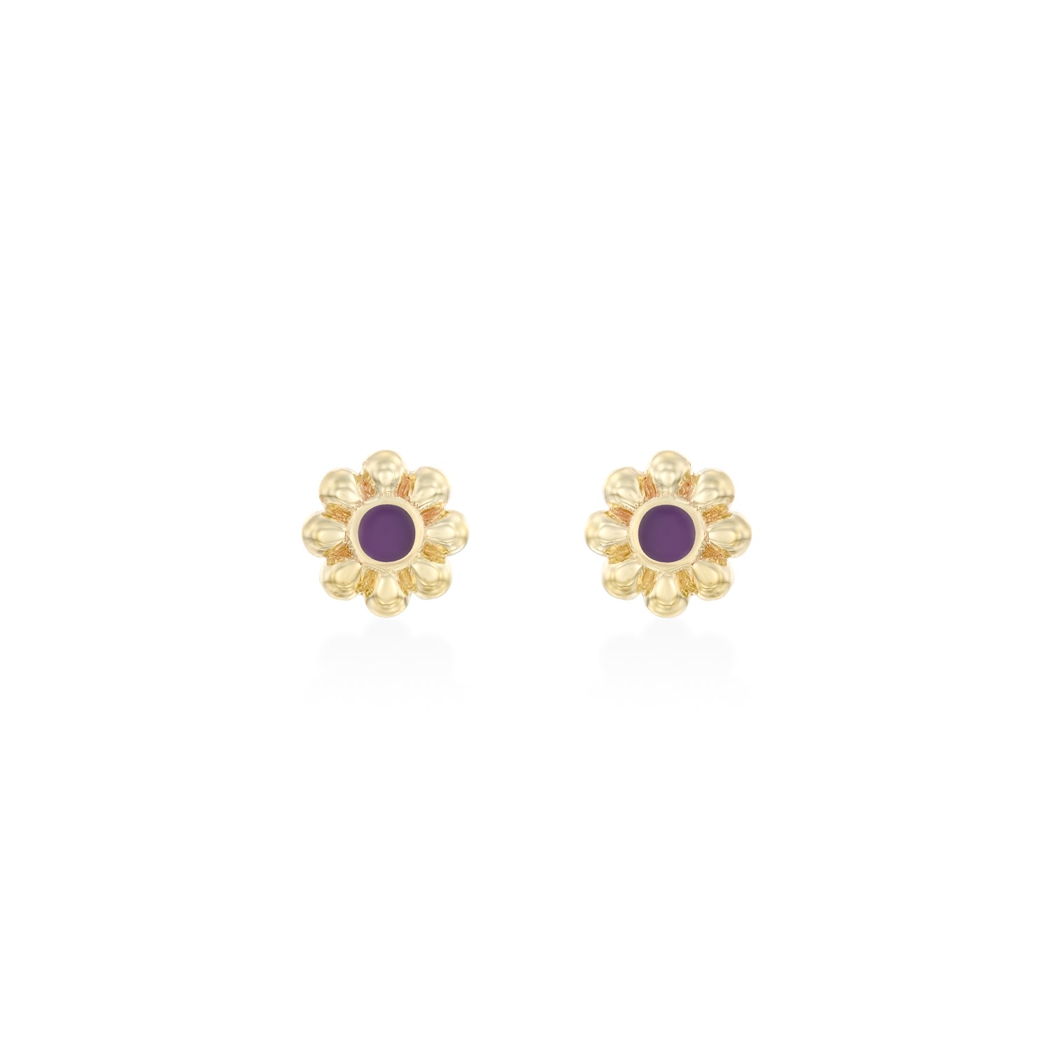 Gold daisy flower earring