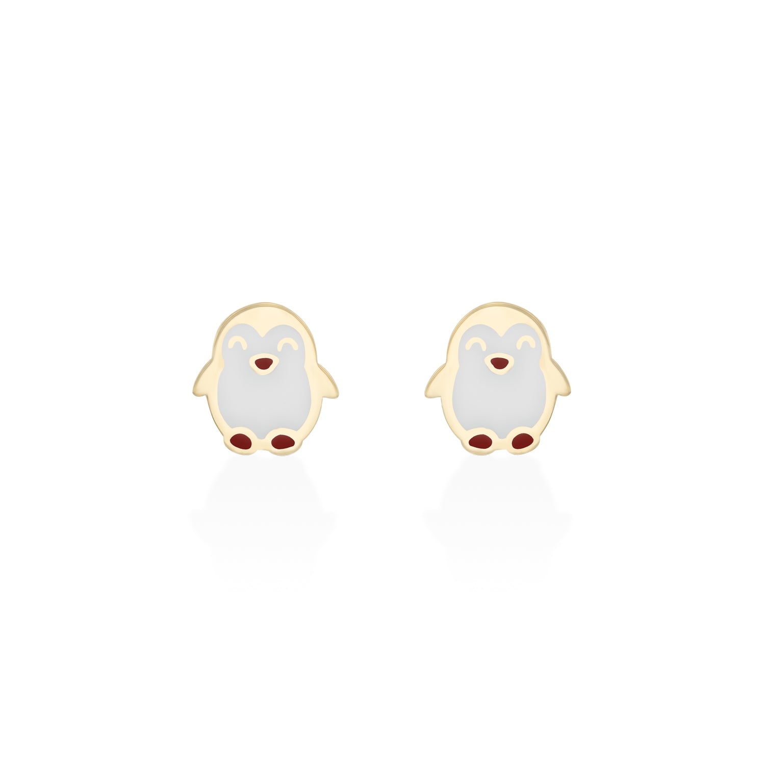 Penguin Gold Earring