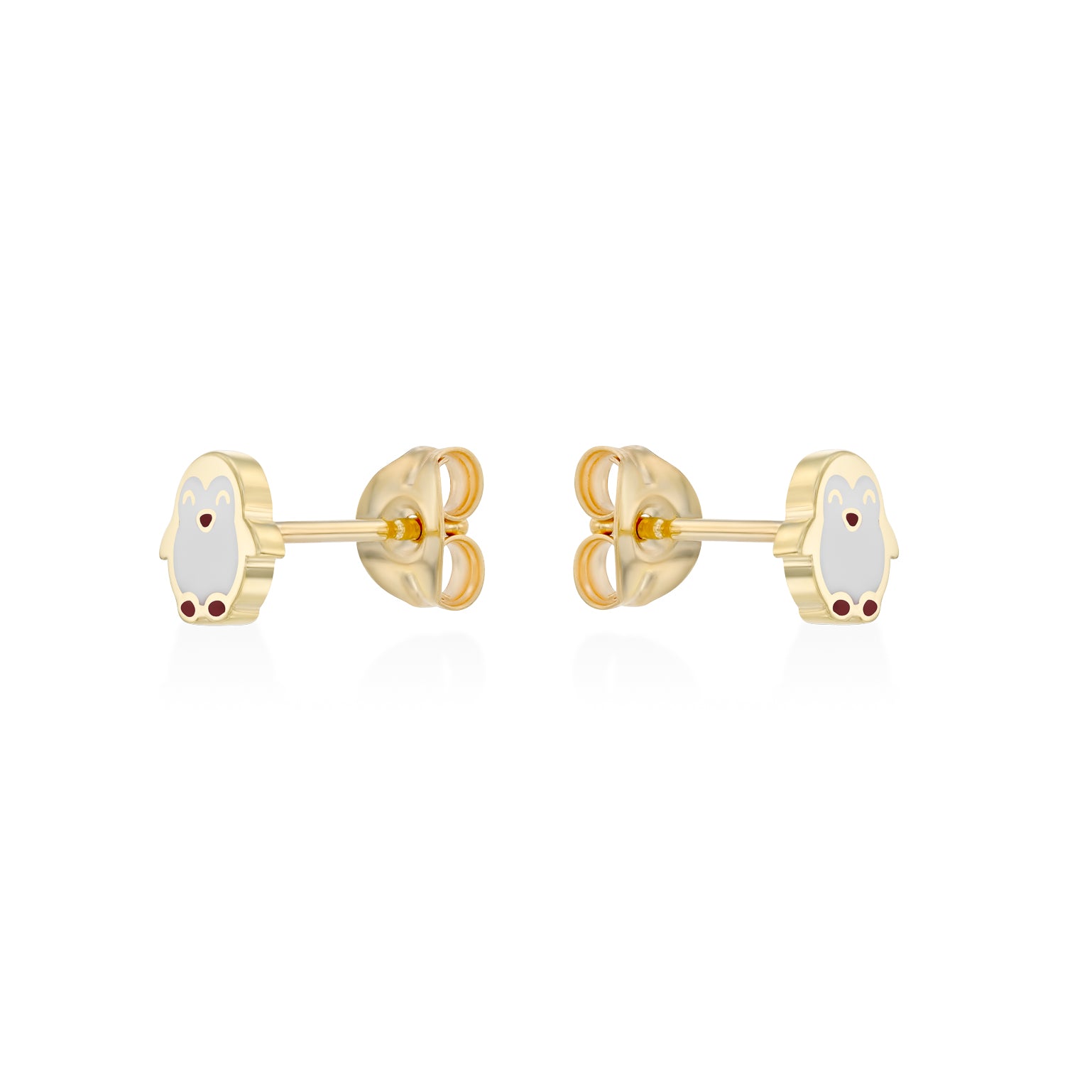 Penguin Gold Earring